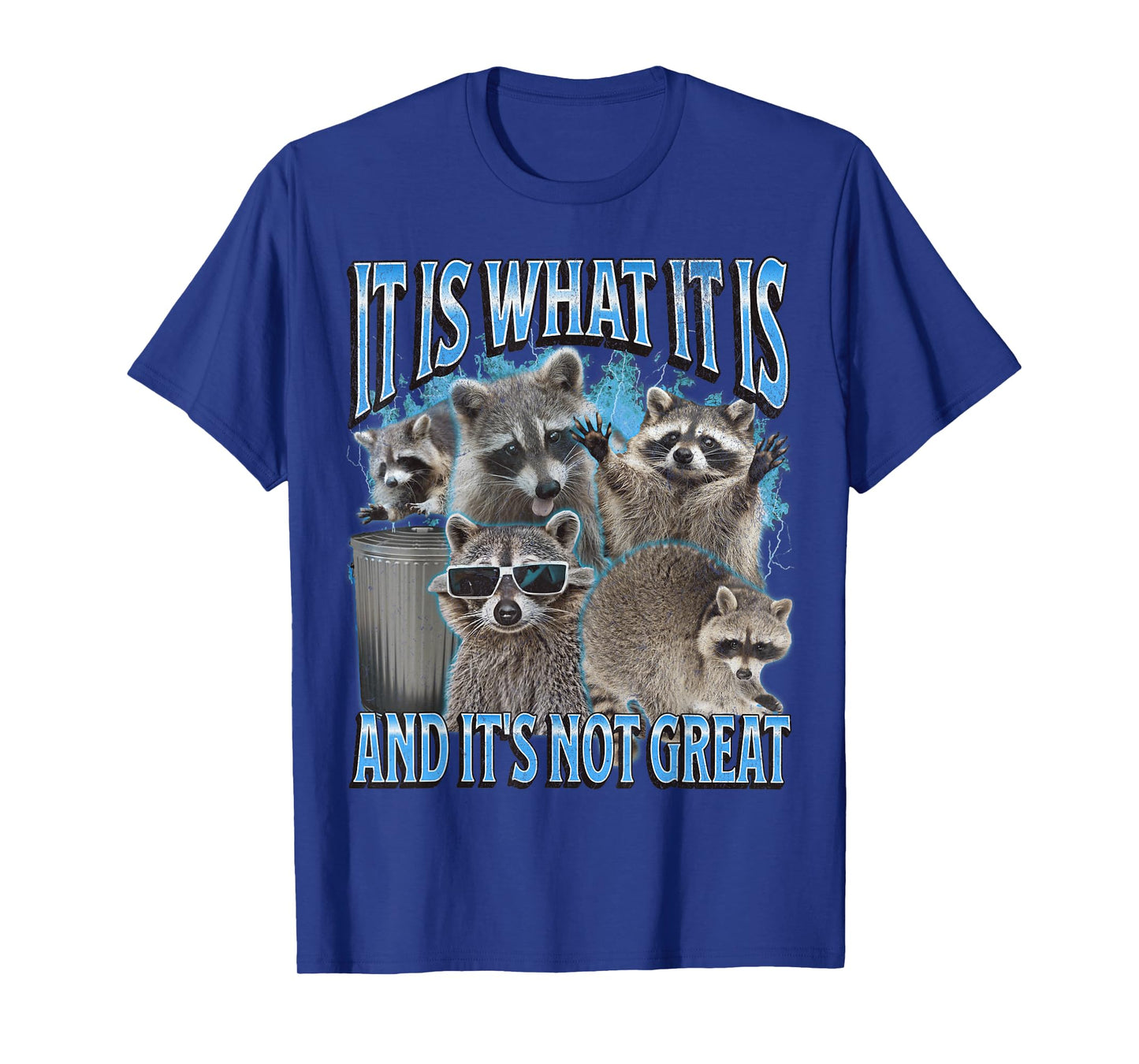 It Is What It Is Funny Raccoon Meme Bootleg Graphic 90s T-Shirt