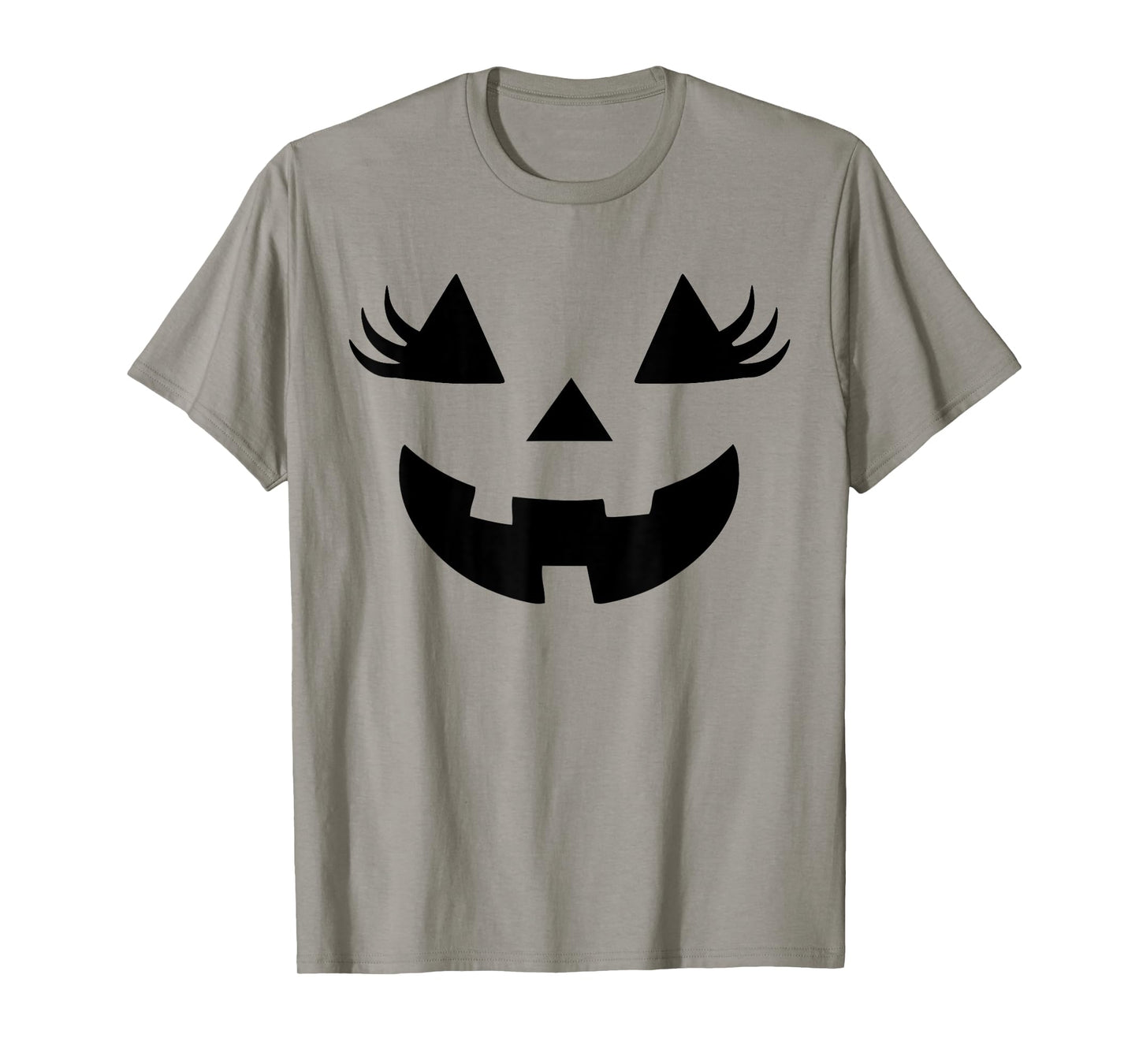 Jack O Lantern Face Pumpkin Eyelashes Halloween Women Girls T-Shirt