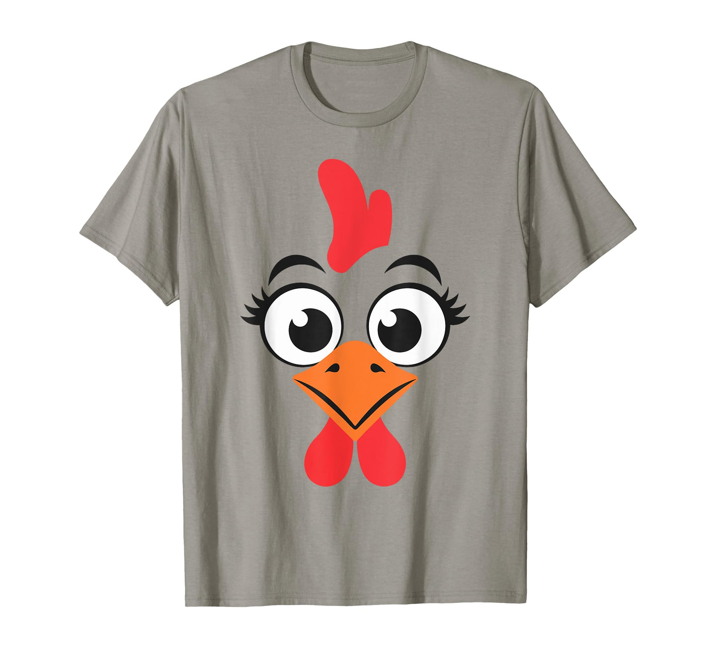 Chicken Shirt Adult Kids Men Women Chicken Hen Face Costume T-Shirt