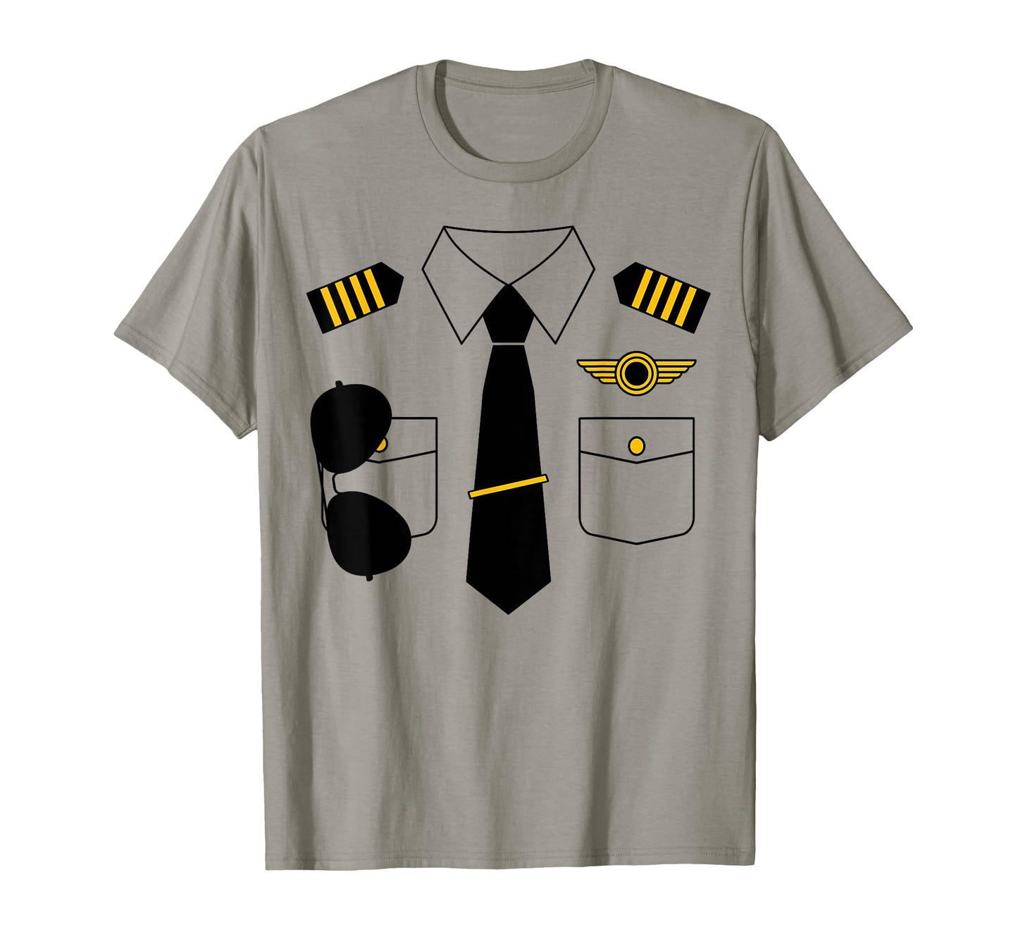 Airline Pilot Costume Kids Dress Up Airplane Halloween T-Shirt