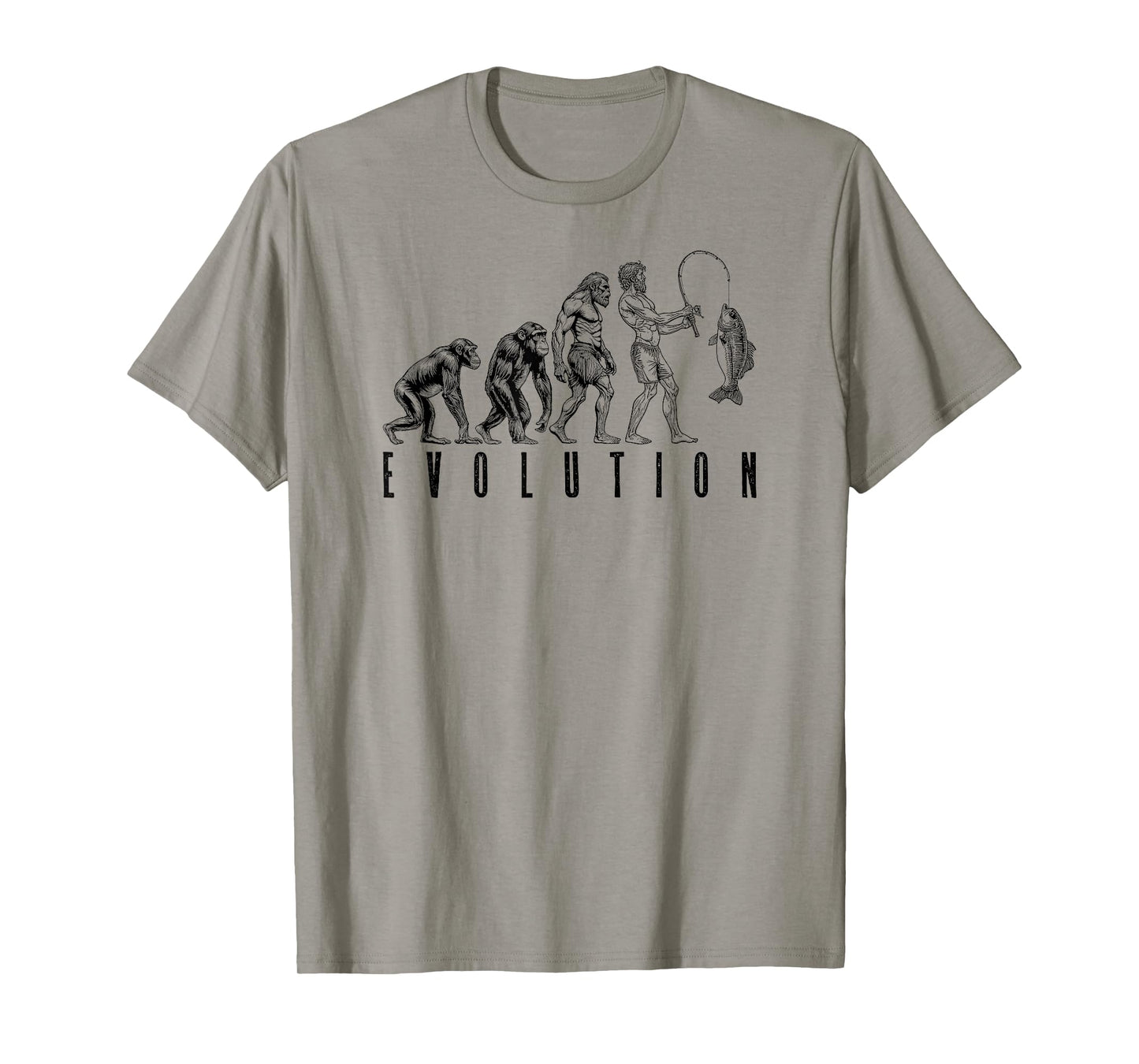 Funny Fishing Evolution Fisherman Dad Father's Day Fish T-Shirt