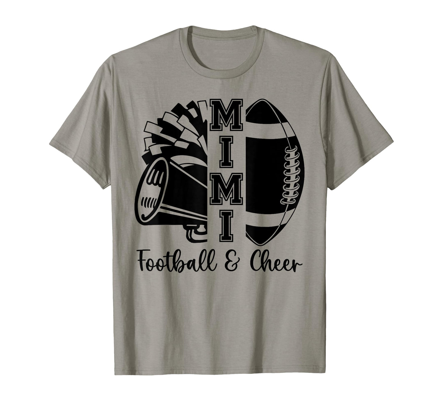 Football Cheer Mimi Grandma High School Cheerleader Pom Pom T-Shirt