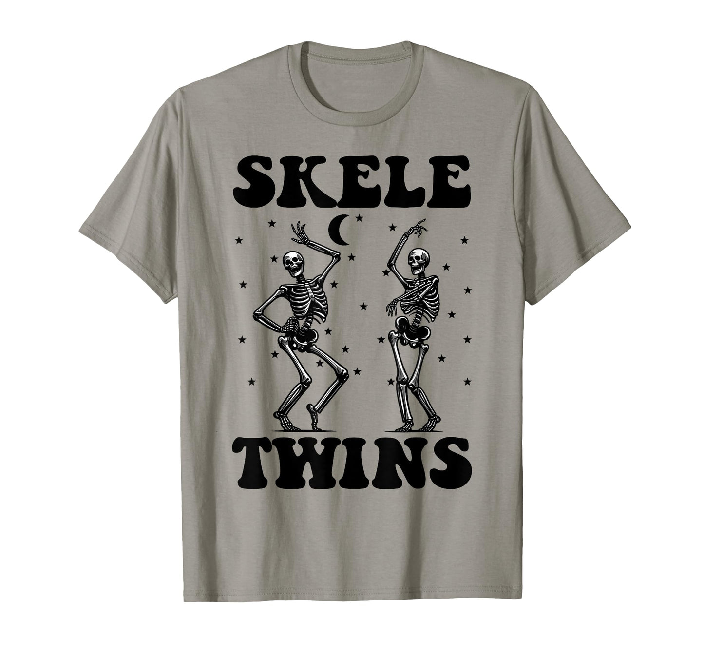 Twins Halloween Matching Skeletwins Funny Dancing Skeletons T-Shirt
