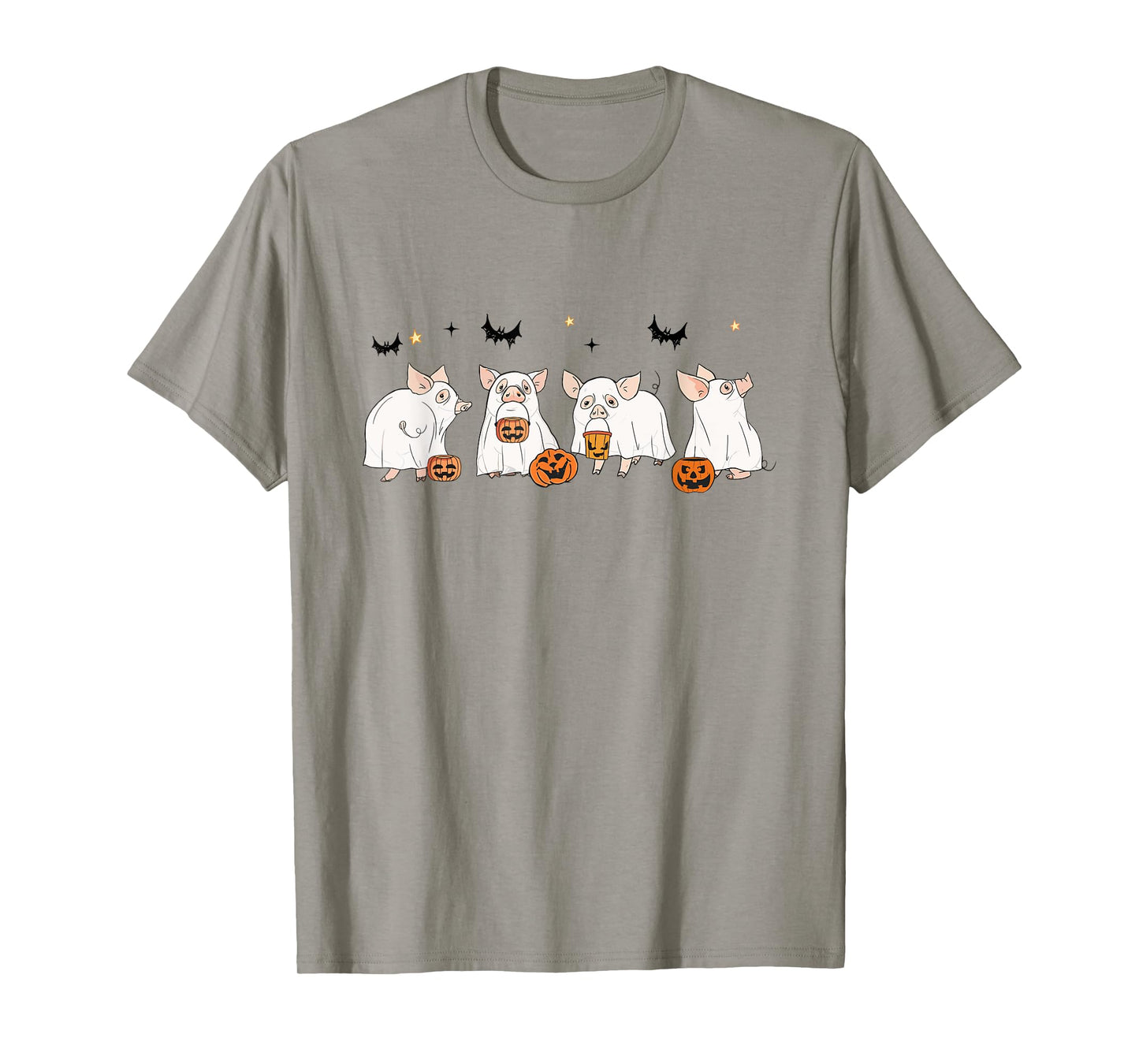 Happy Halloween Pig Ghost Spooky Season Pig Lover Pigs Farm T-Shirt
