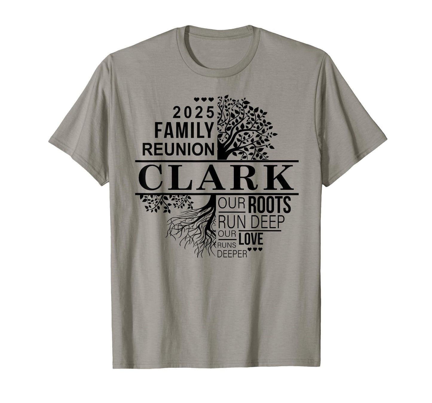 Clark Family Tree Funny Family Reunion 2025 Men Women Kids T-Shirt