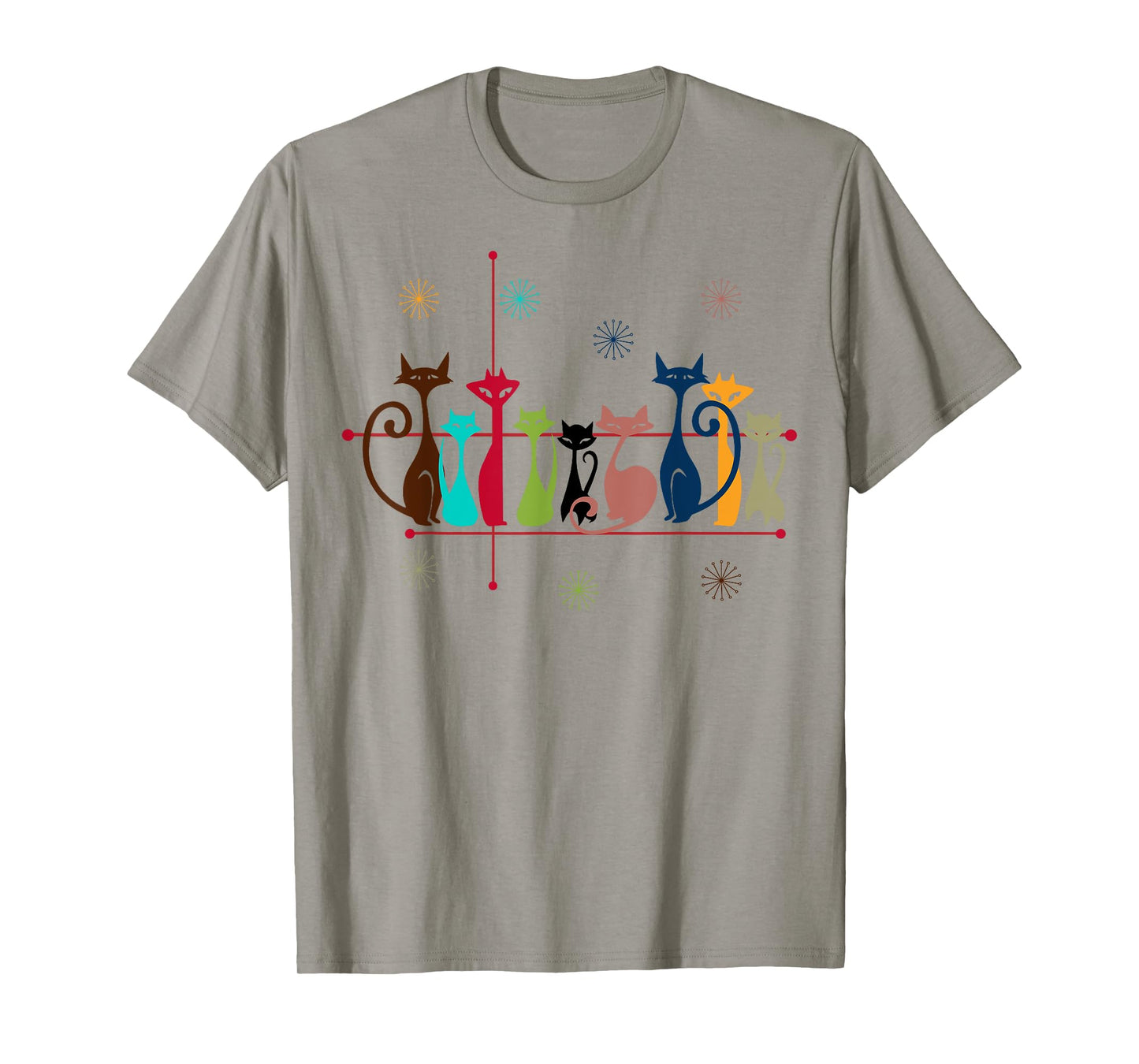 Vintage Retro Cat Gifts: 50s 60s Style Cat Dad & Mom T-Shirt