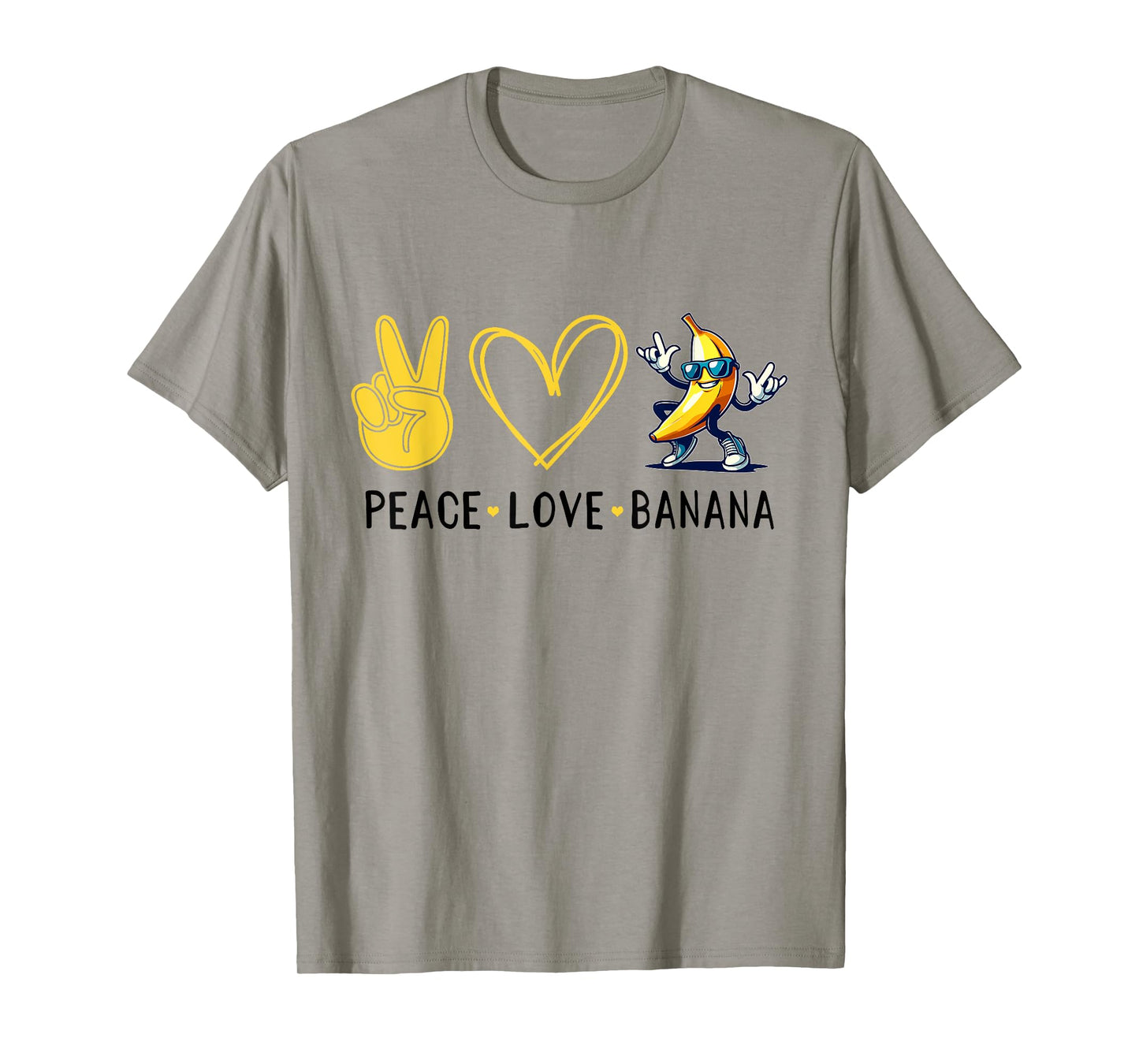 Funny Love Banana Cute Banana Peace Love Banana Women T-Shirt
