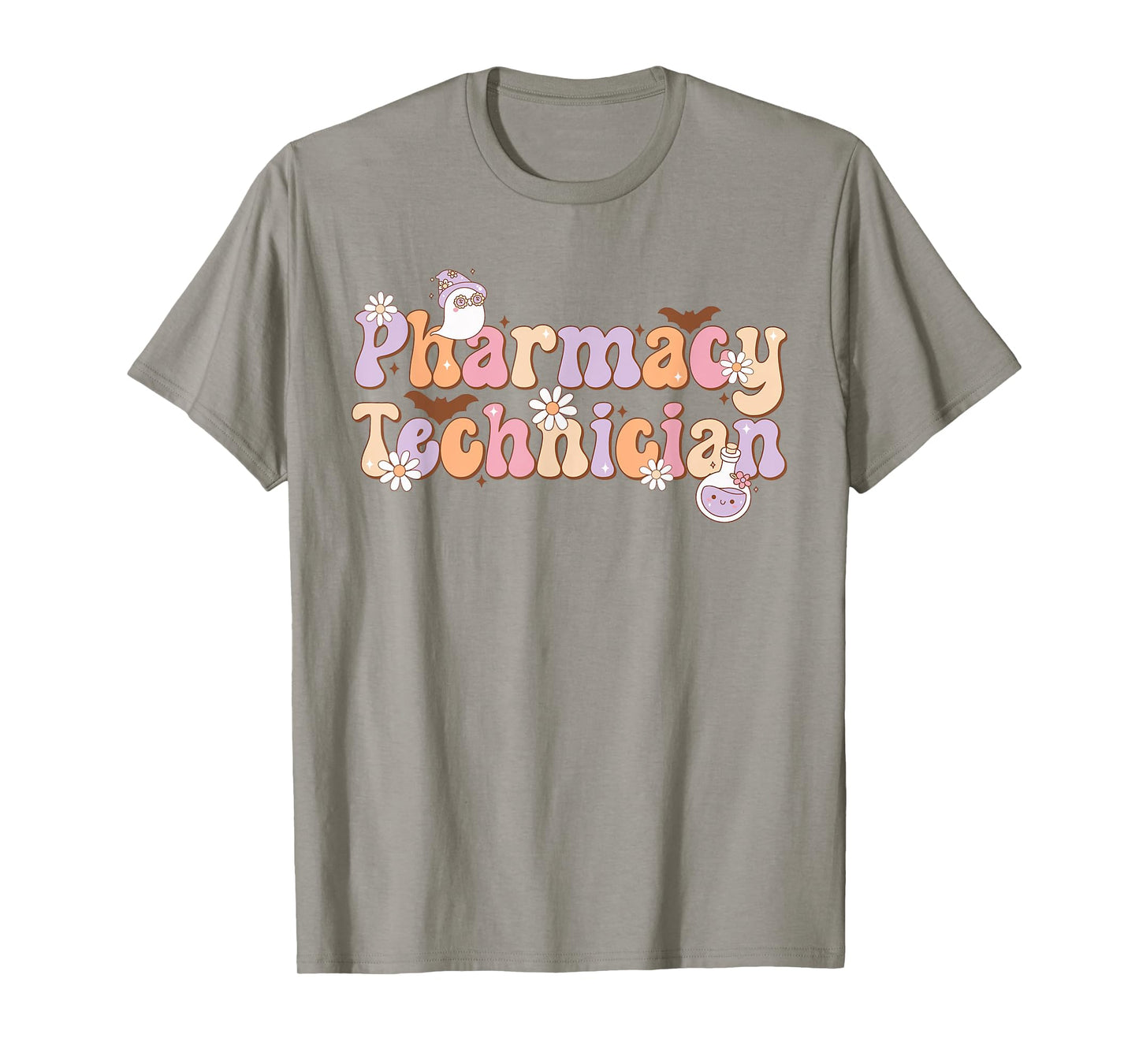 Retro Pharmacy Technician Halloween Spooky Pharmacy Tech T-Shirt