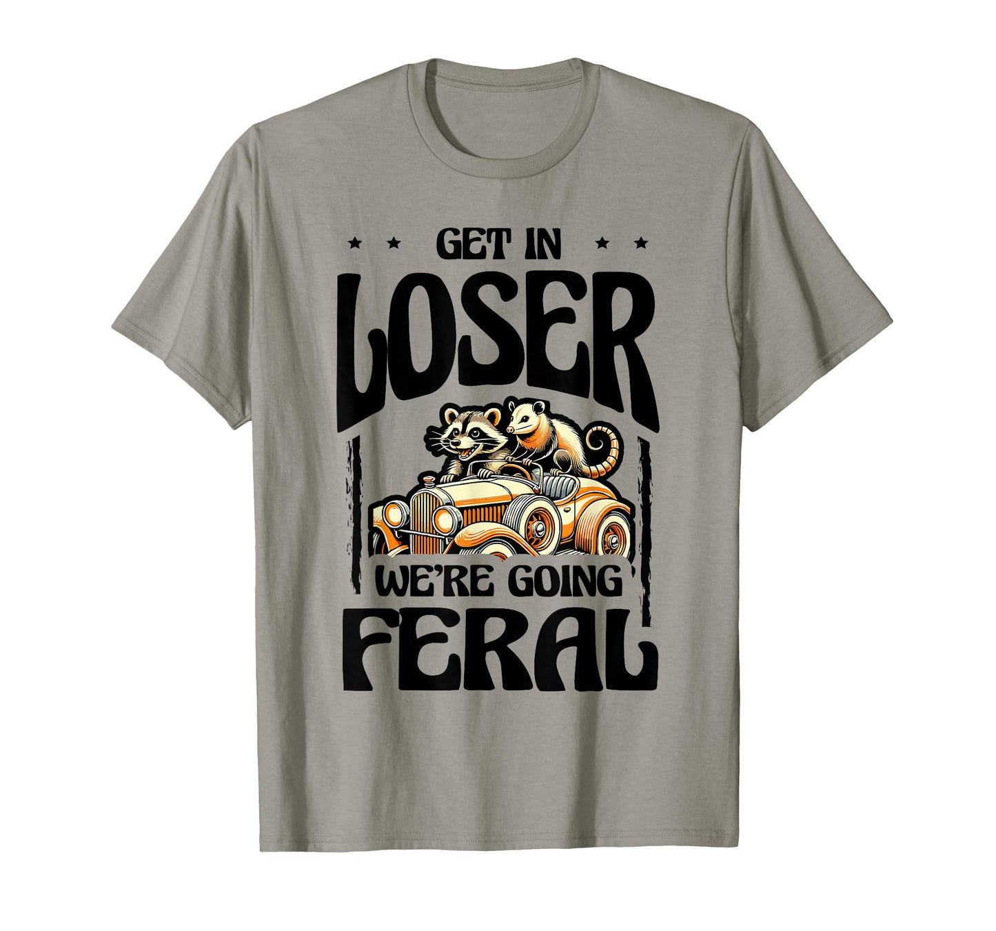 Feral Raccoon Girl Vintage Meme Summer Day Halloween T-Shirt