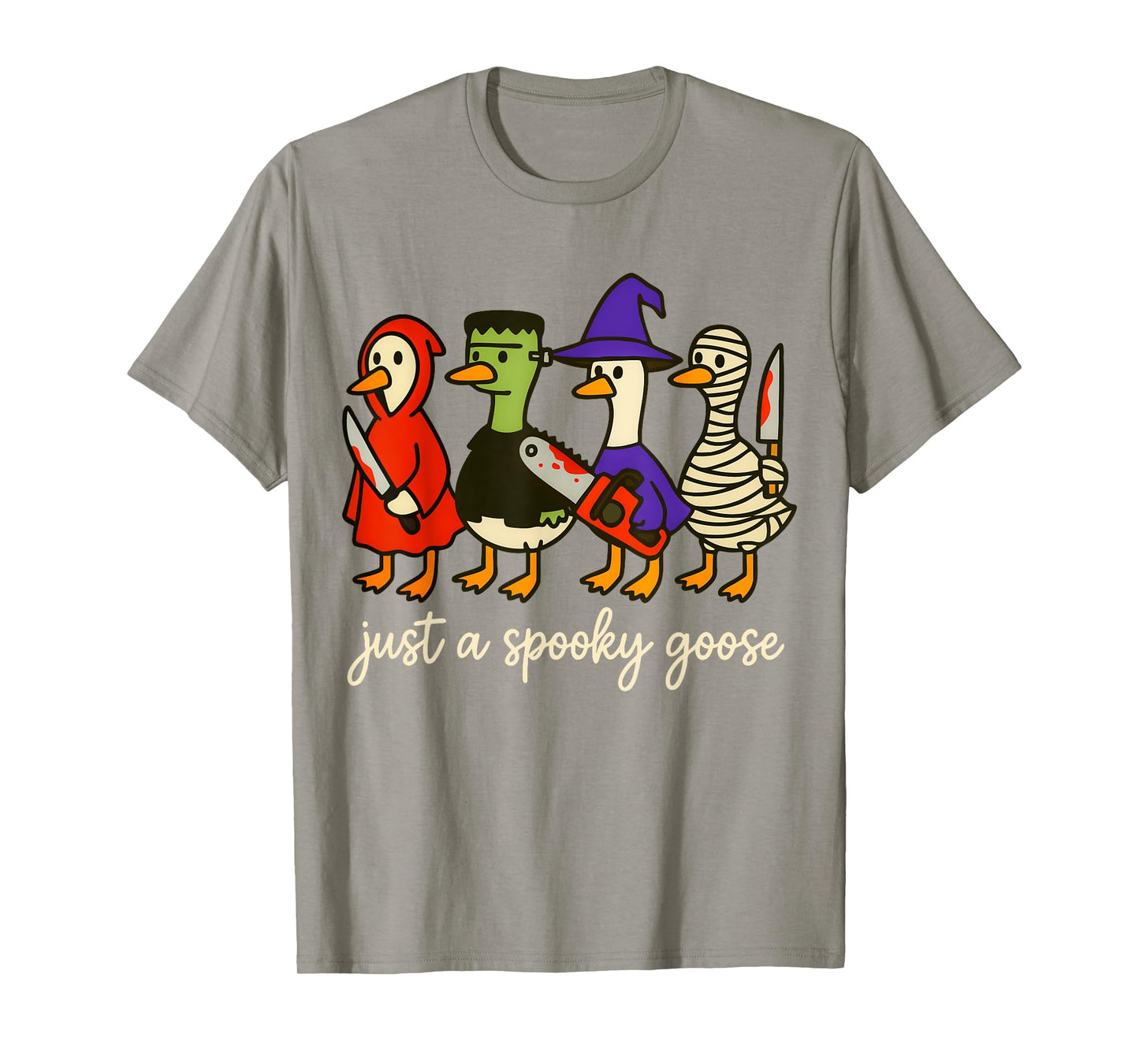 Halloween Goose Horror Movie Funny Halloween Costumes Goose T-Shirt