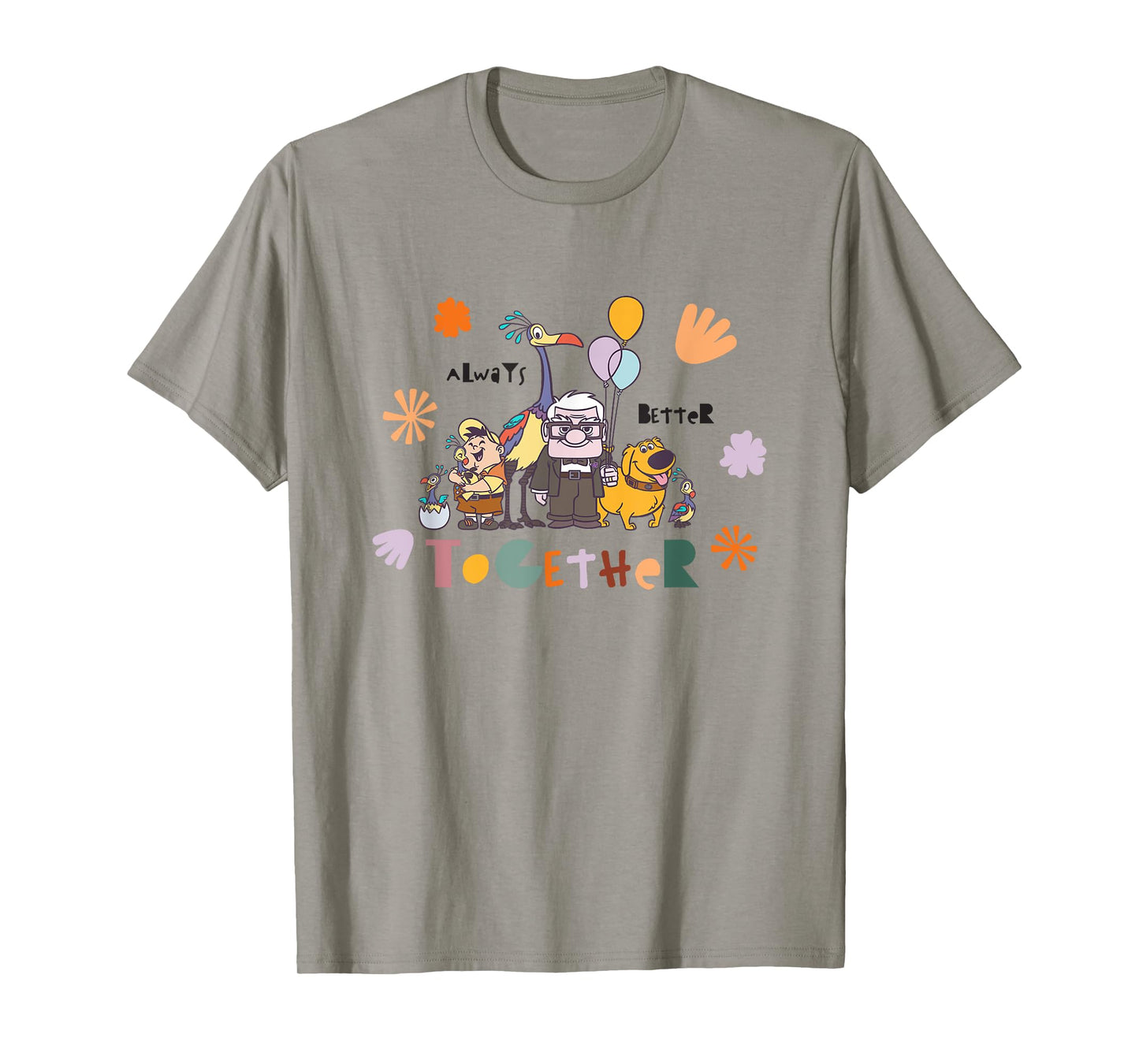 Disney Pixar Up Always Better Together Cute Group Shot Logo T-Shirt