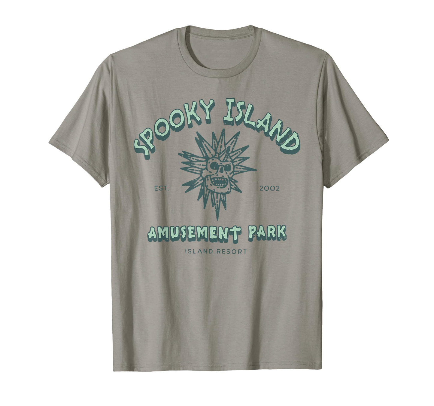 Spooky Island Retro Halloween Skull 90s Halloween Summerween T-Shirt