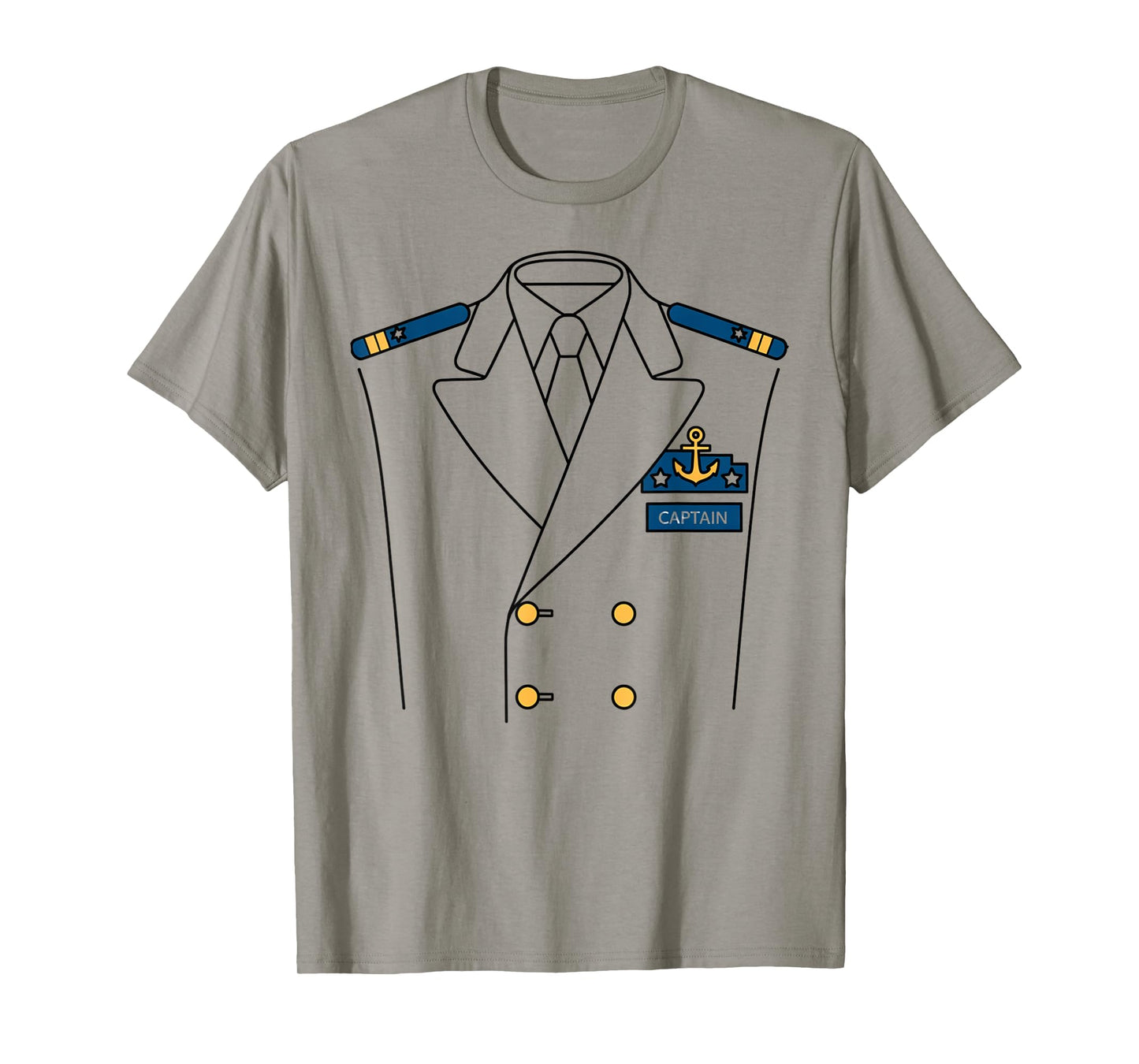 Funny Boat Captain Costume Halloween Graphic Men Women Kids T-Shirt