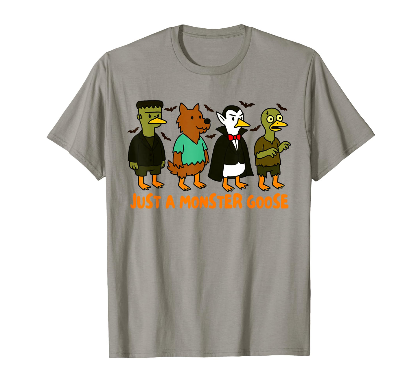 Halloween Vibes Silly Goose Spooky Mom Just A Monster Goose T-Shirt