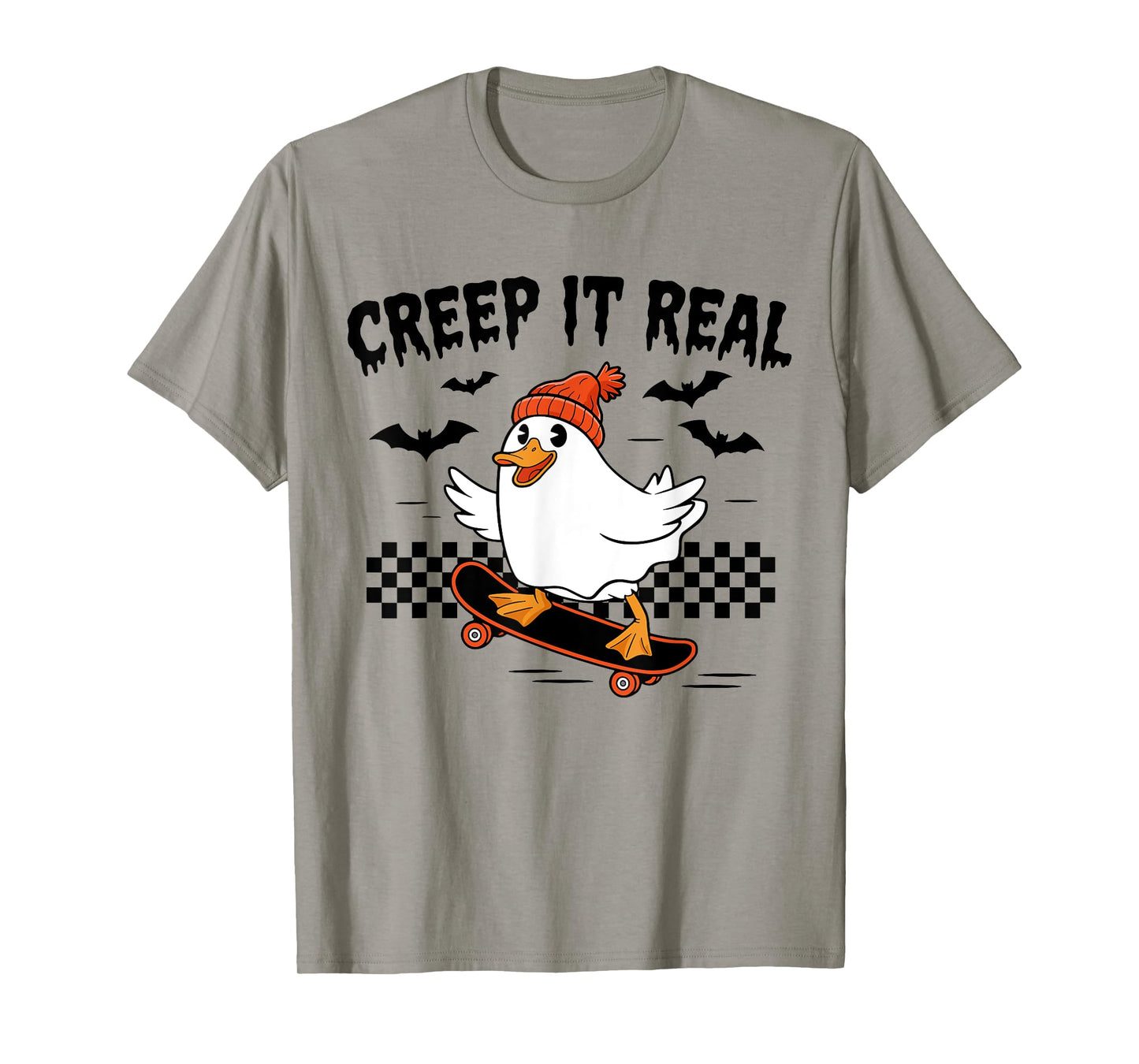 Retro Creep It Real Funny Silly Goose Spooky Ghost Halloween T-Shirt