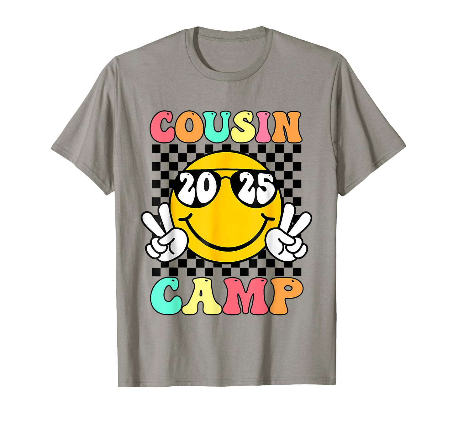 Cousin Camp 2025 Cute Summer Vacation Camping Crew T-Shirt
