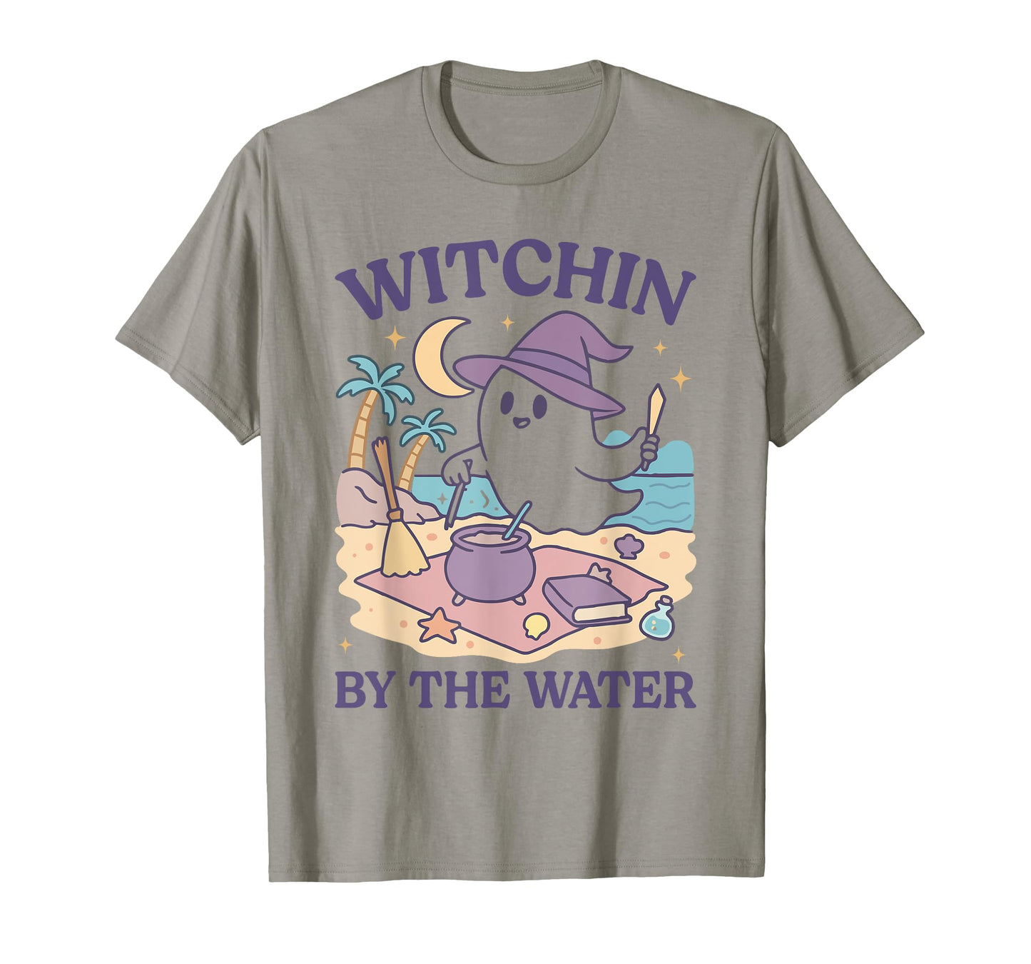 Summerween Beach Halloween Ghost T-Shirt
