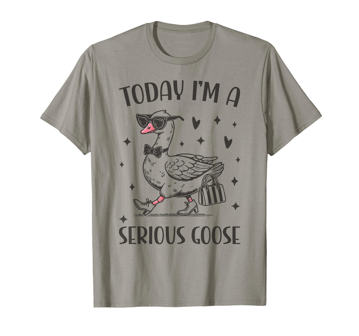 Today I'm A Serious Goose Funny Cowboy Goose T-Shirt