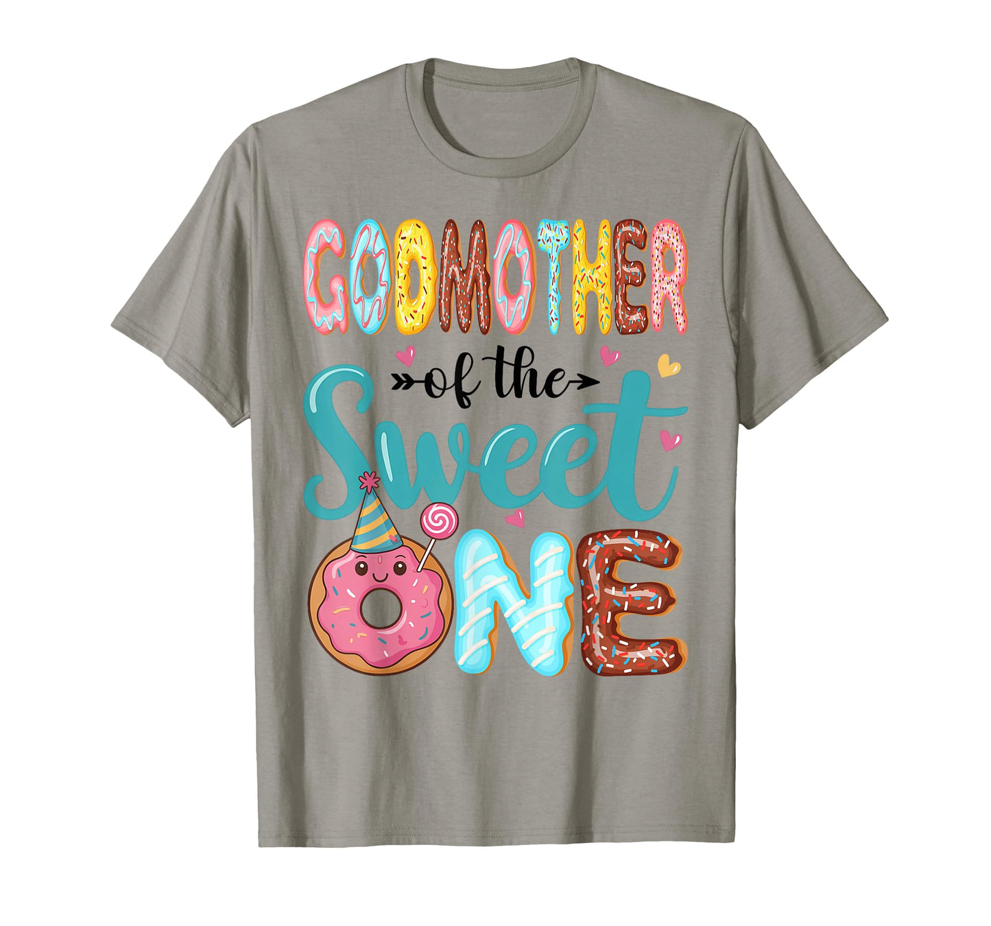 GodMother Of The Sweet One 1st Birthday Girl Donut Party T-Shirt