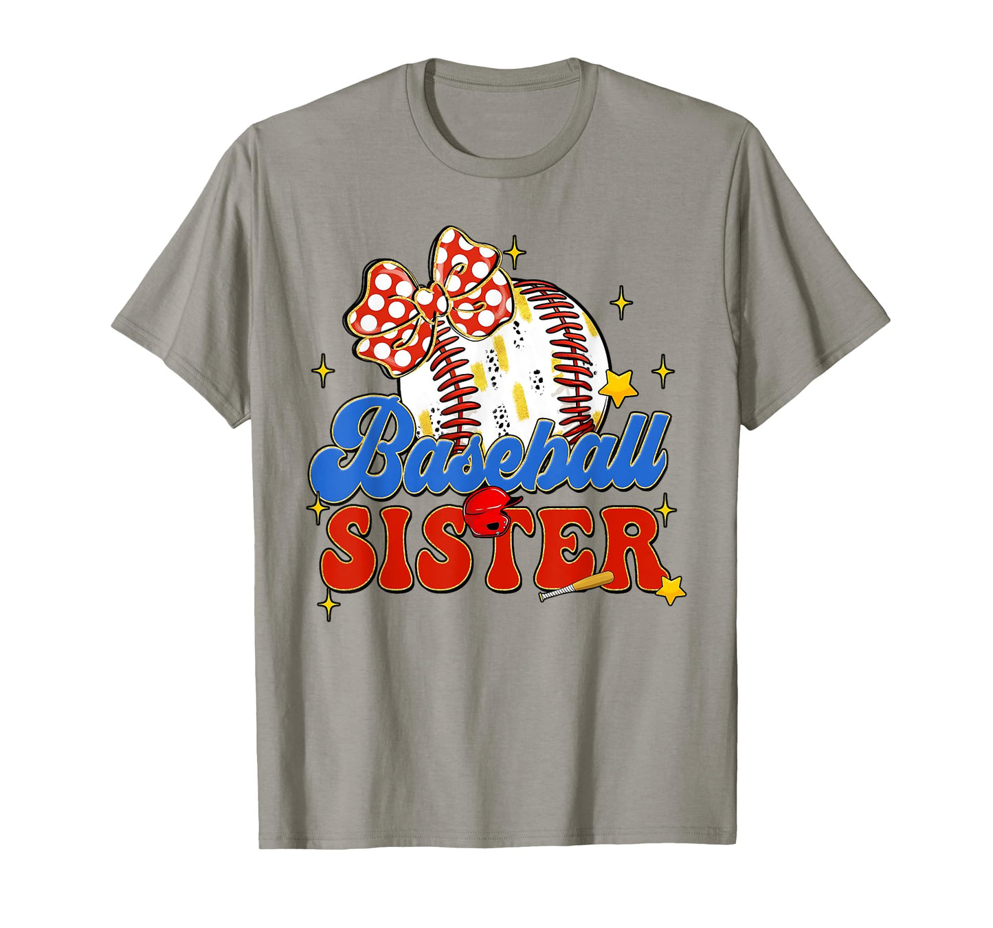 Cute Baseball Sister Biggest Fan Vintage Sport Lovers Sister T-Shirt