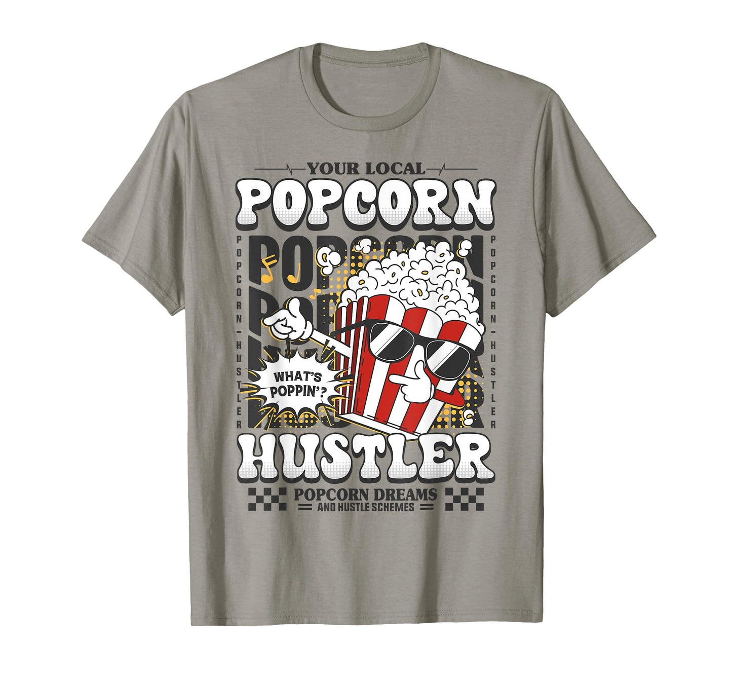 Popcorn For Women Men Popcorn Seller Boys Girls Costume Kids T-Shirt
