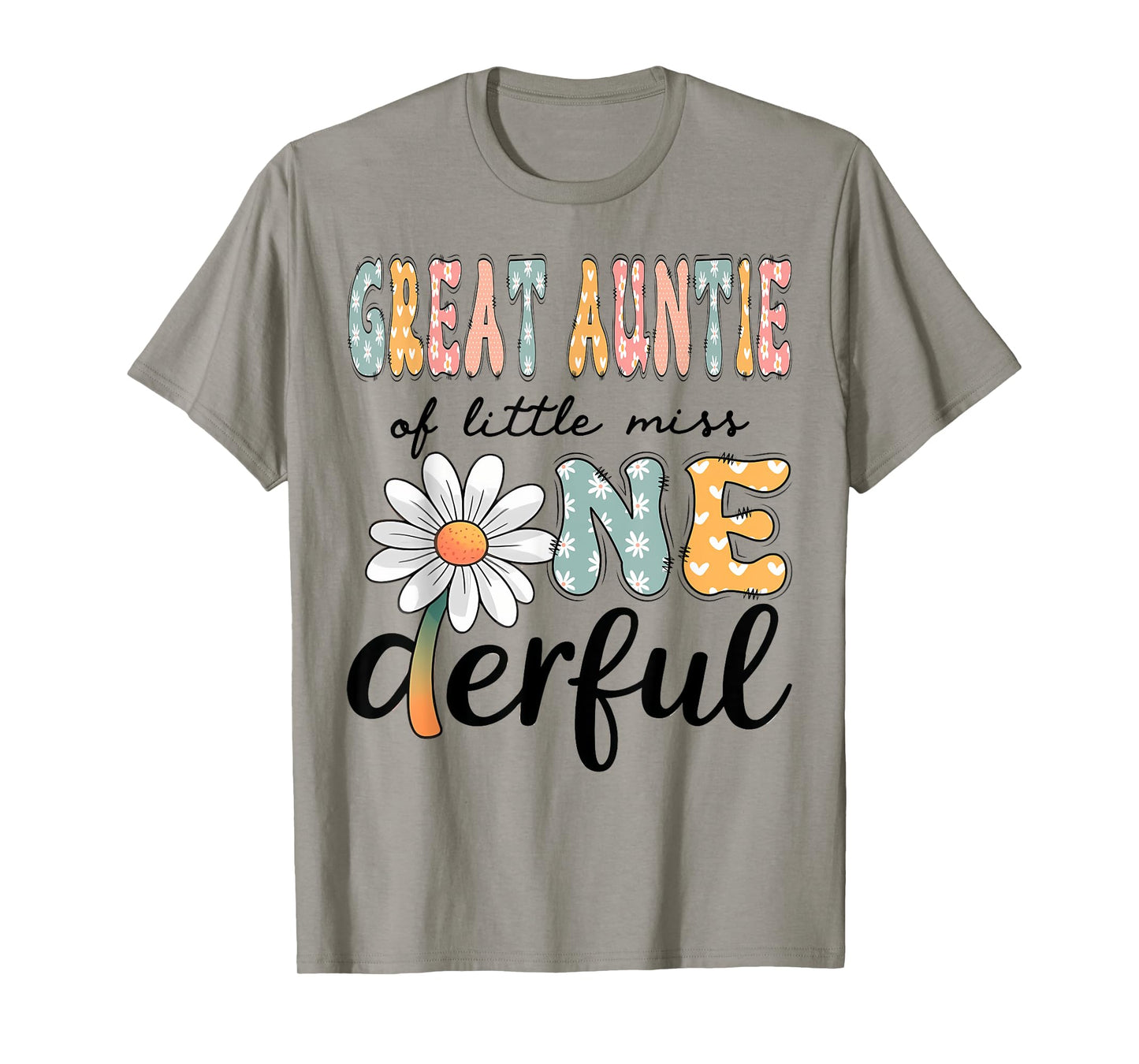 Great Auntie Of Little Miss Onederful 1St Birthday Daisy T-Shirt