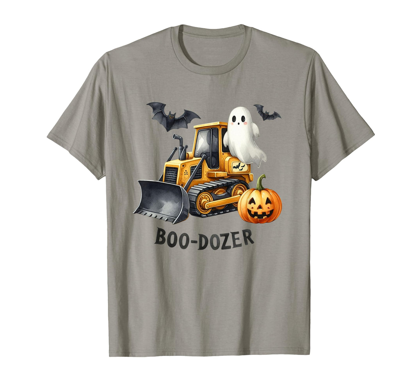 Halloween Bulldozer Construction Trucks Ghost Halloween Kids T-Shirt