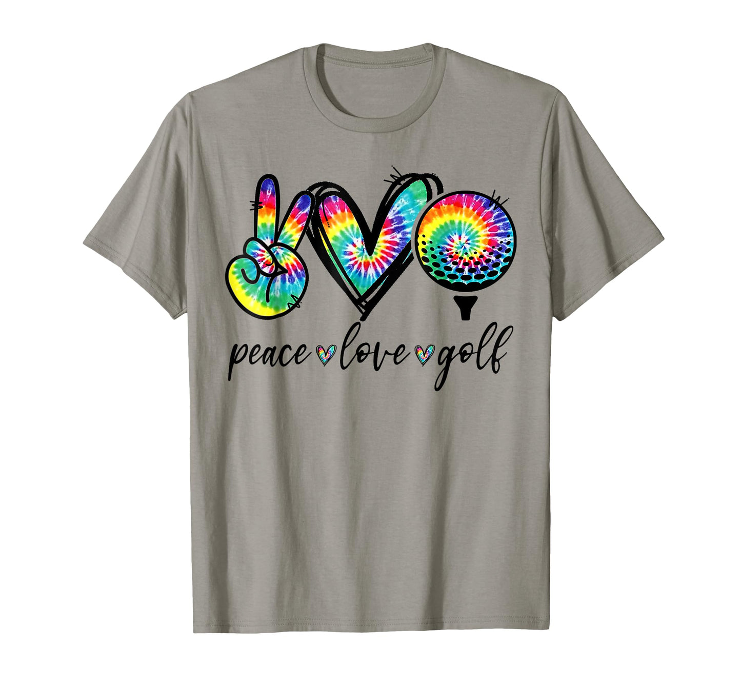 Peace Love Golf Tie Dye Funny Golf Lovers T-Shirt