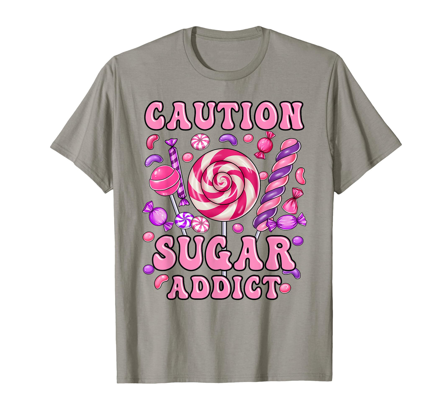 Funny Lollipop Candy Design for Women Girl Toddler Kids T-Shirt