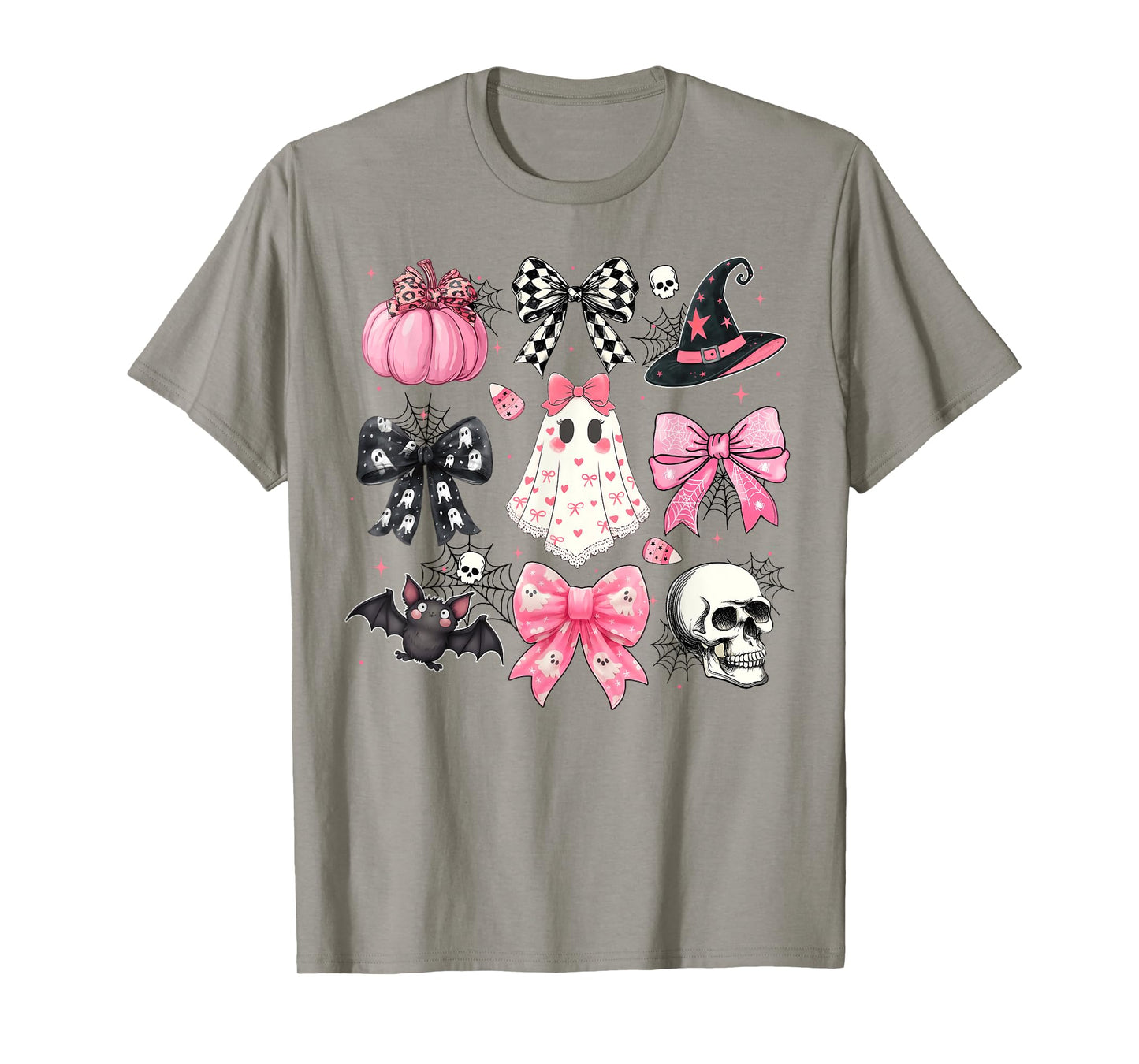 Coquette Bow Pumpkin Halloween Ghost Spooky Season Pumpkin T-Shirt