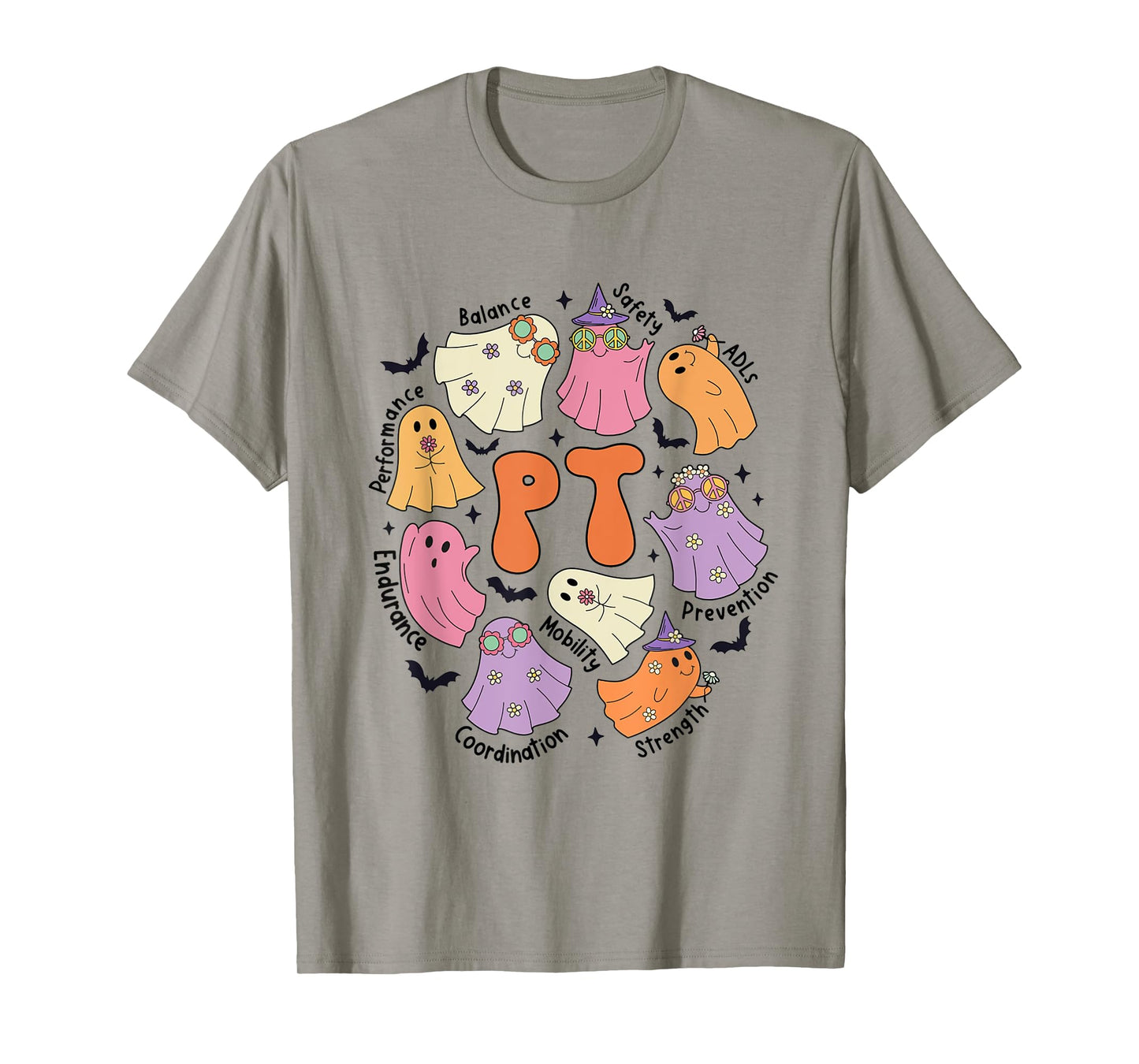 Pediatric PT Halloween Ghost Spooky Physical Therapy Team T-Shirt
