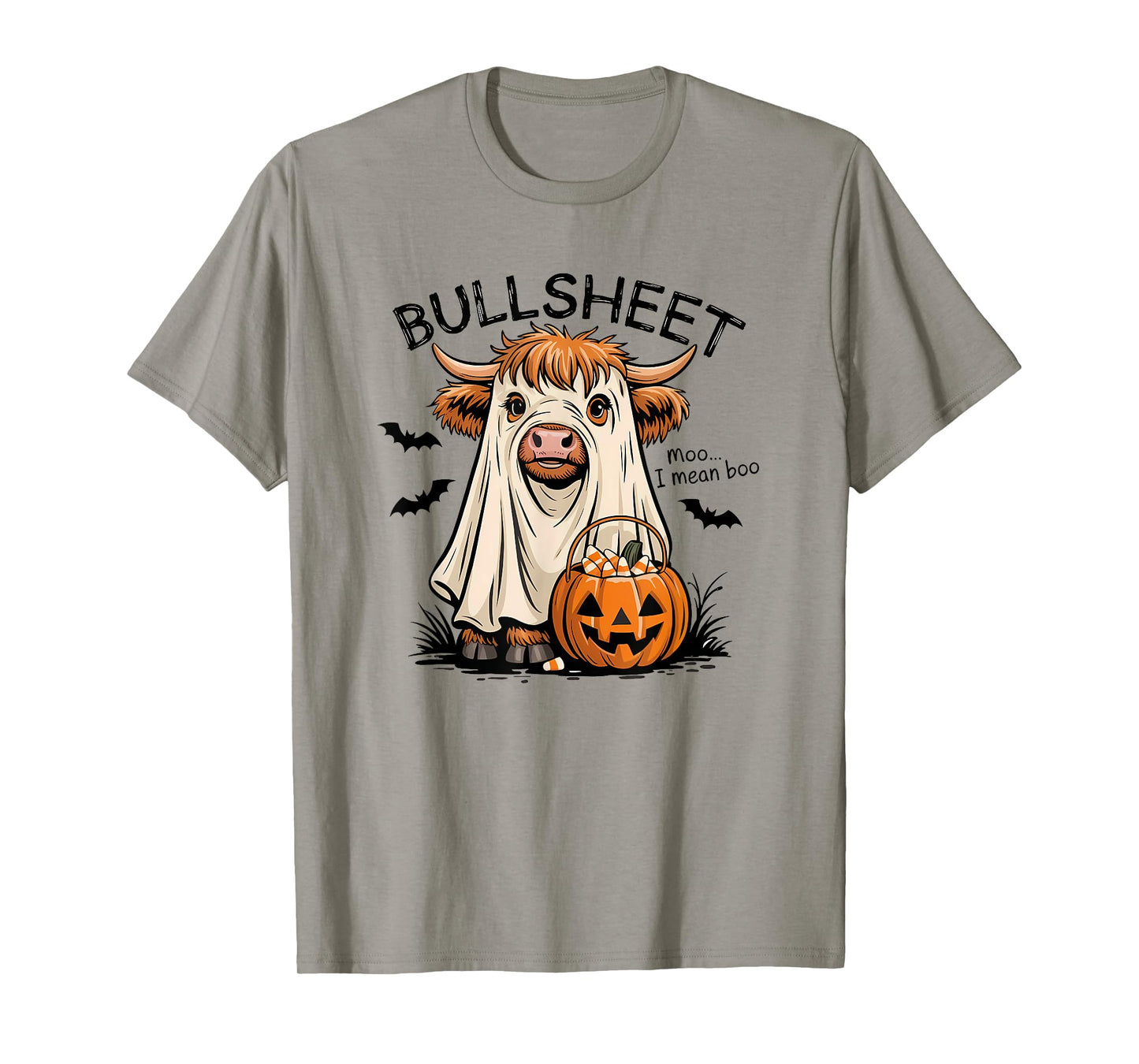 Ghost Cow Funny Halloween Spooky Moo Animal Costume Humor T-Shirt