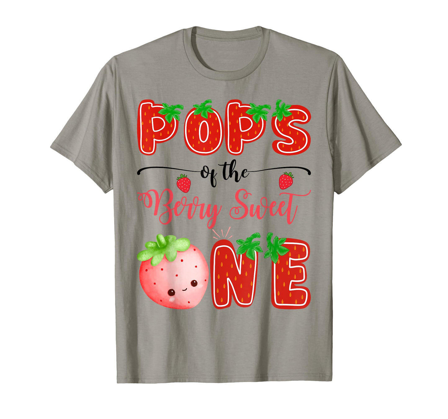 Pops Of The Berry Sweet One Strawberry Birthday Girl T-Shirt