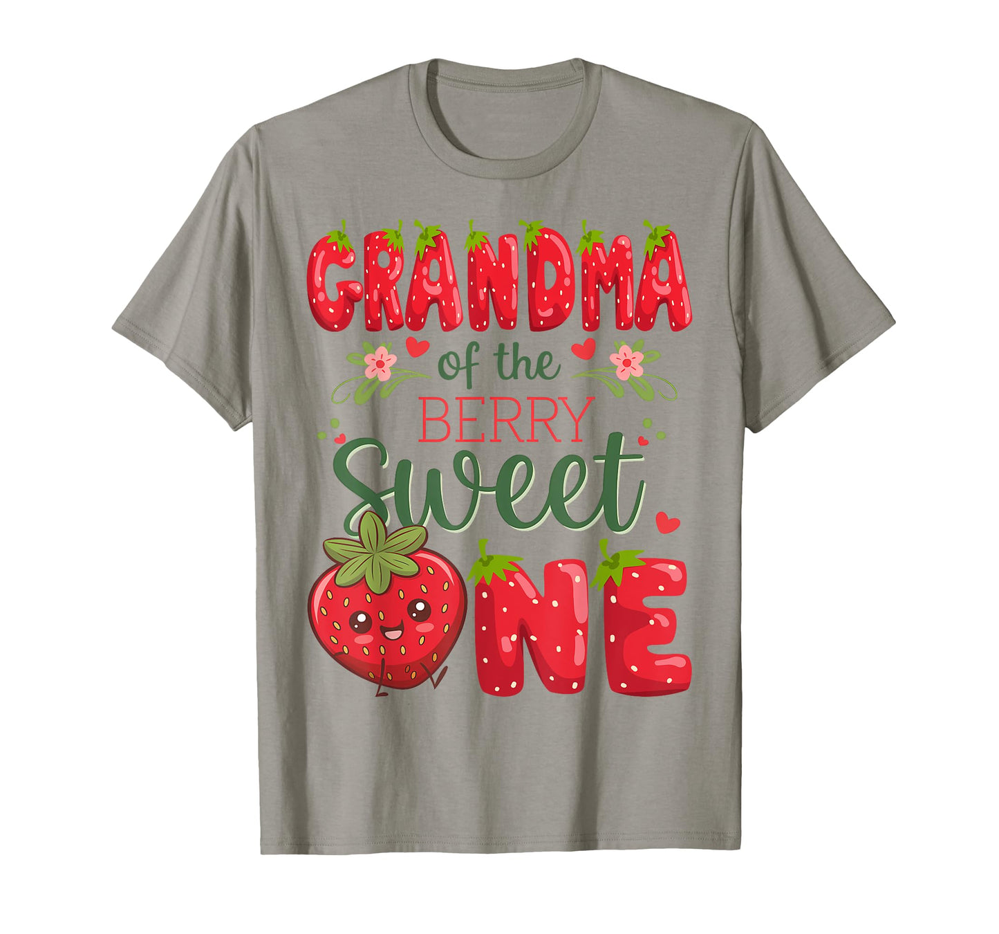 Grandma Of The Berry Sweet One 1St Birthday Strawberry T-Shirt