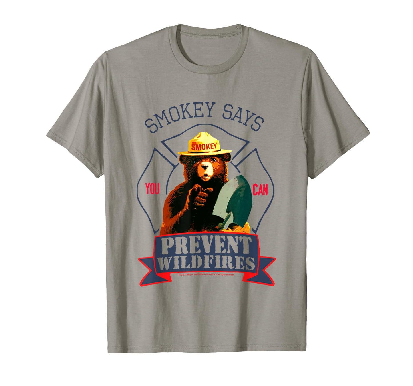 Smokey Bear You Can Prevent Forest Fires Vintage Badge T-Shirt