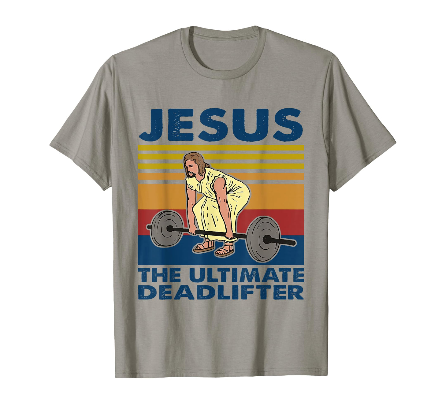 Jesus The Ultimate Deadlifter Funny Retro Vintage GYM T-Shirt