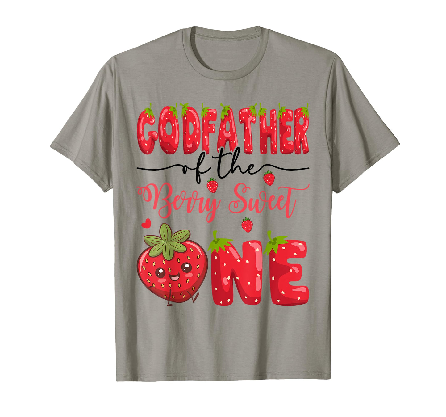 GodFather Of The Berry Sweet One Strawberry First Birthday T-Shirt