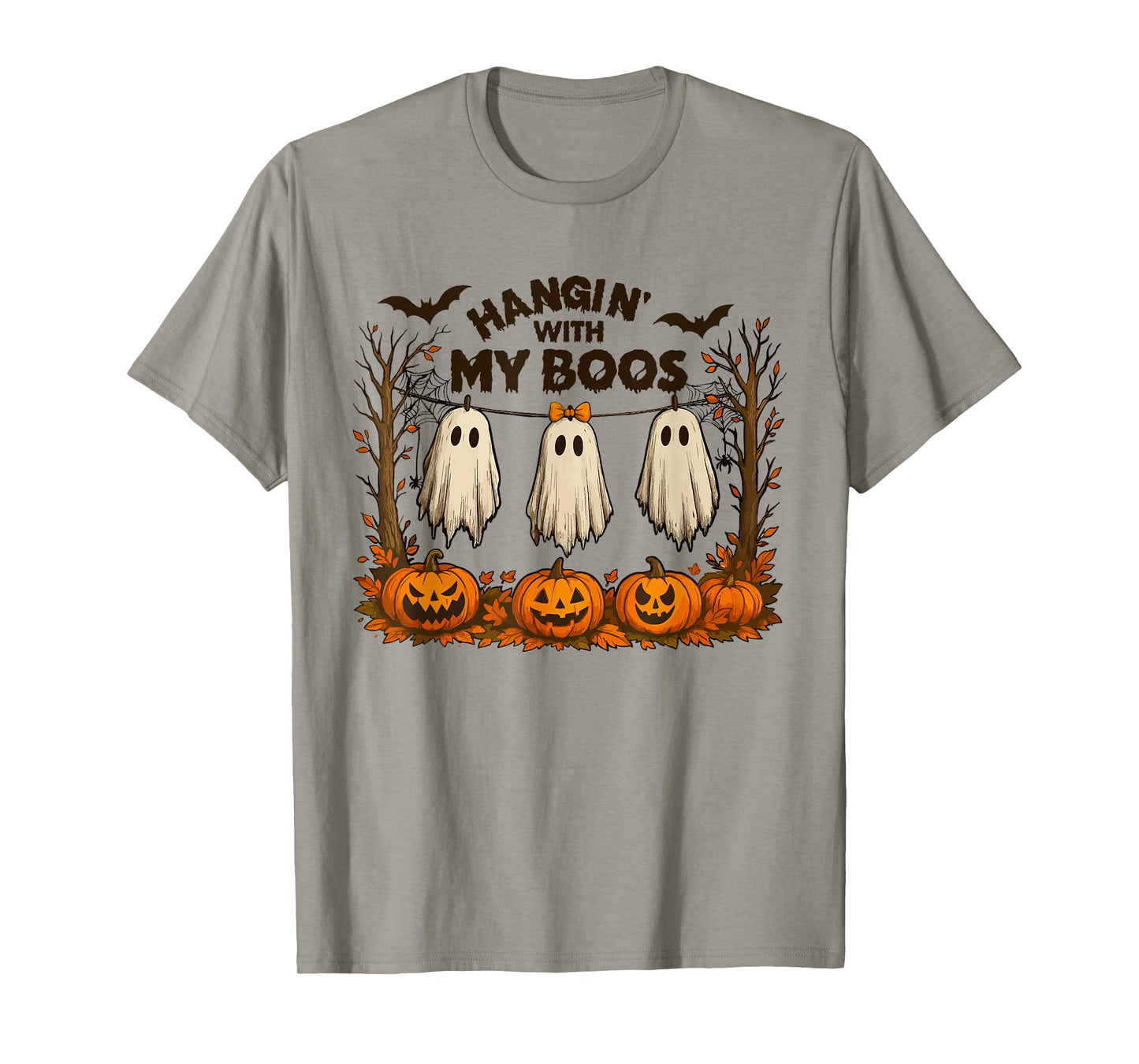 Funny Hanging Ghosts Halloween Cute Hanging With My Boos T-Shirt