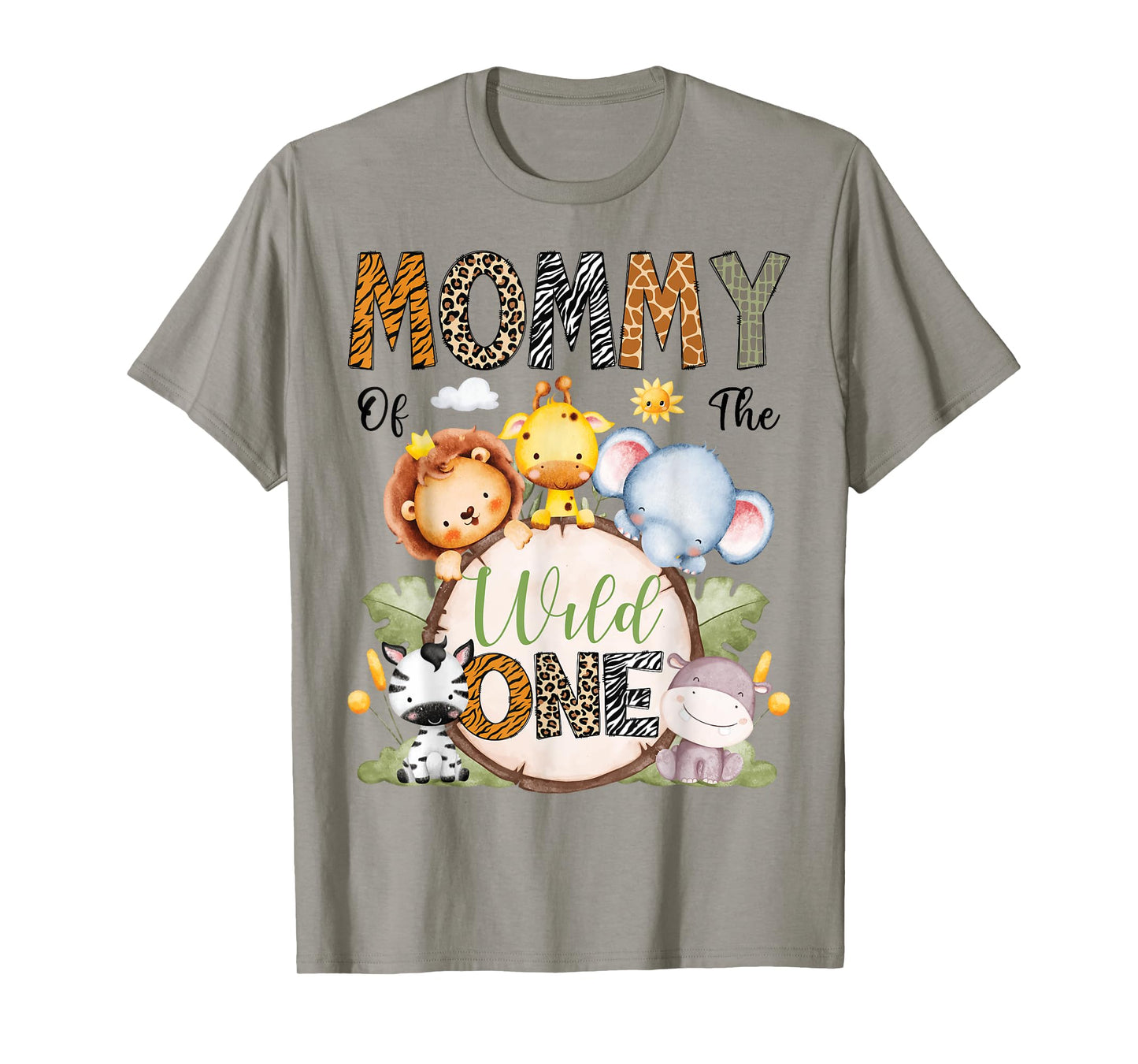Mommy Of The Wild One 1St Birthday Boy Safari Animals T-Shirt