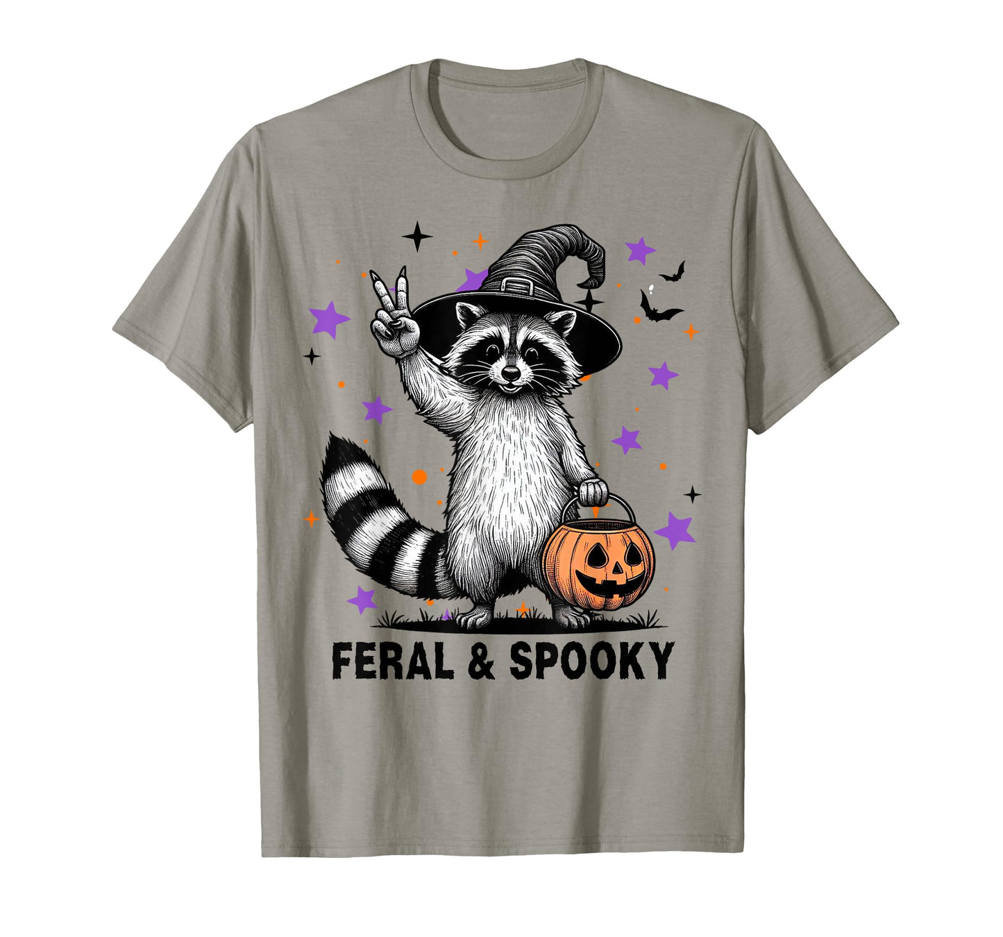 Feral & Spooky Funny Creepy Raccoon Feral & Spooky Hallowen T-Shirt