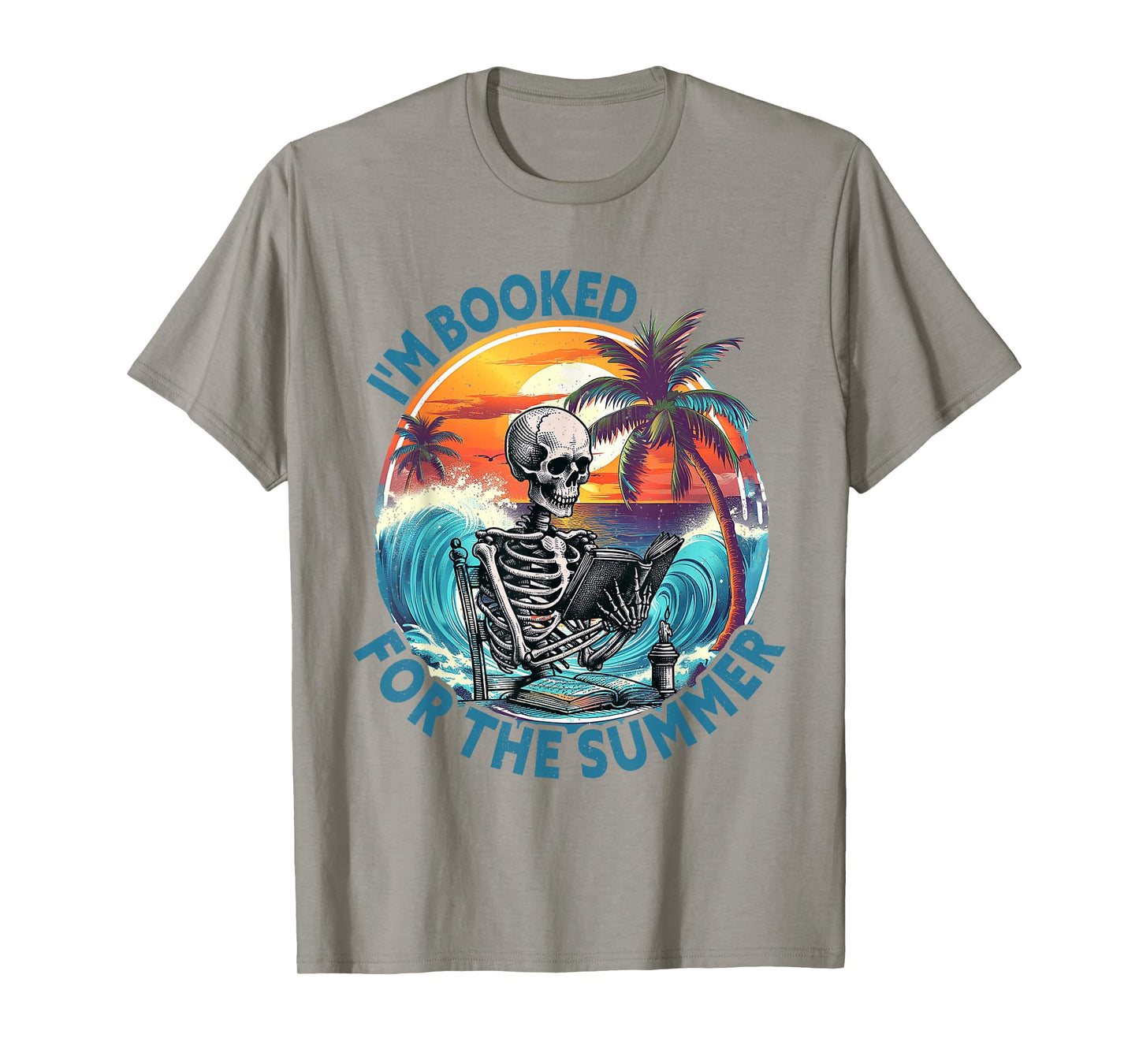 I'm Booked For Summer Book Reader Librarian Vacation Vintage T-Shirt