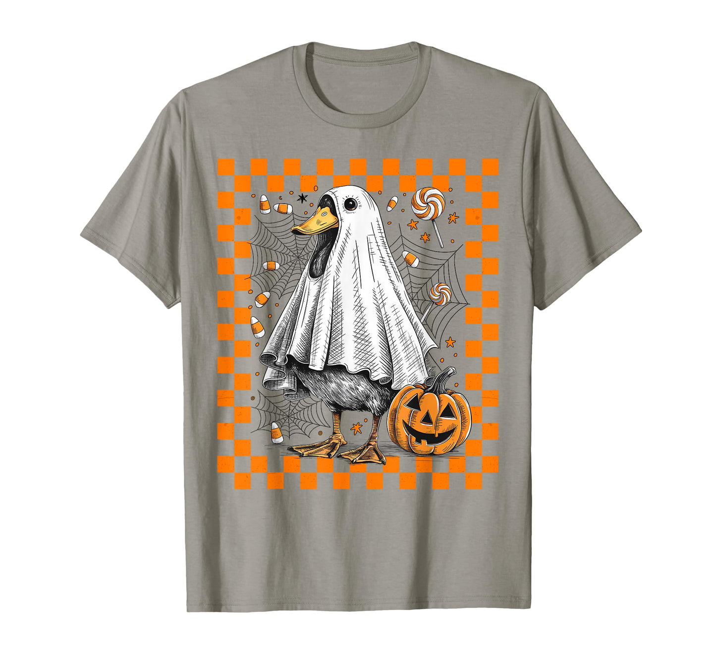 Cute Ghost Goose Halloween Silly Goose Spooky Honk Or Treat T-Shirt