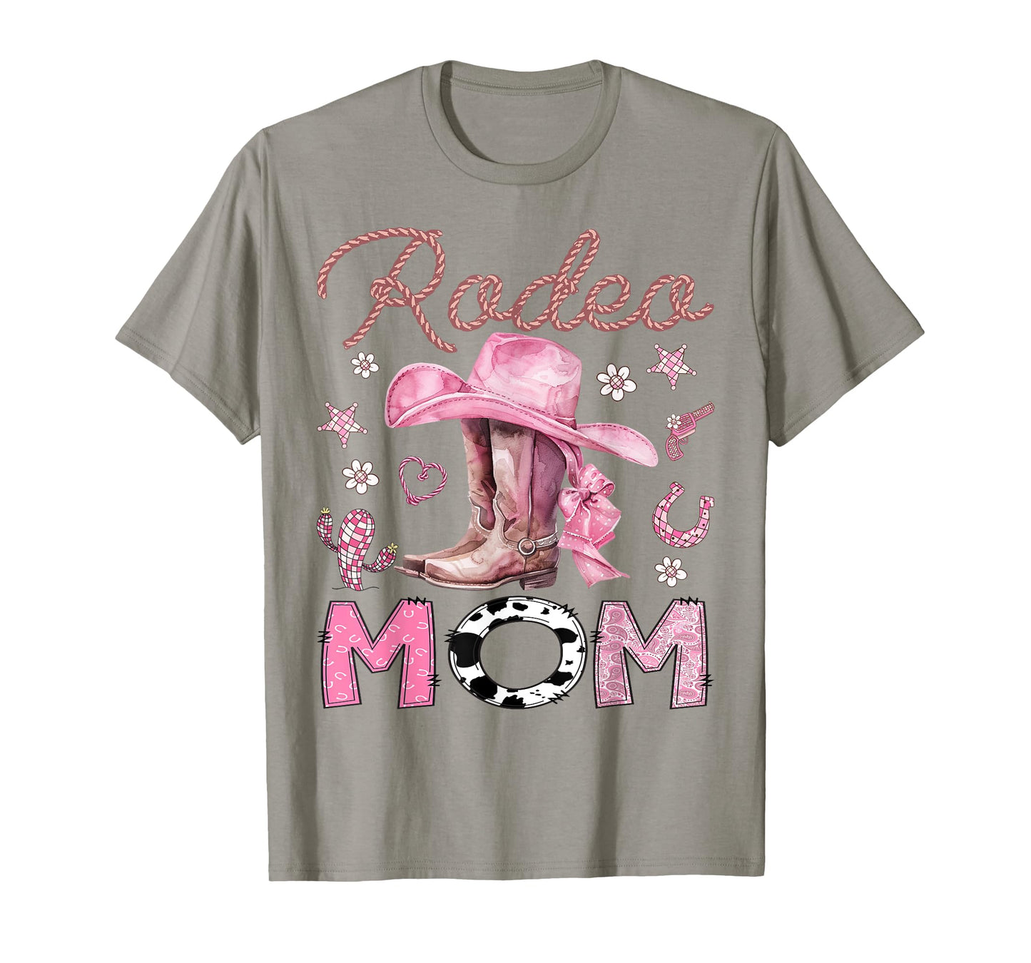 Rodeo Mom Pink CowGirl Coquette Boots Birthday Girl T-Shirt