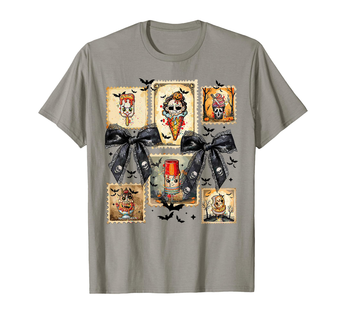 Stamp Movie Summer Popsicle Halloween Ice Cream Summerween T-Shirt