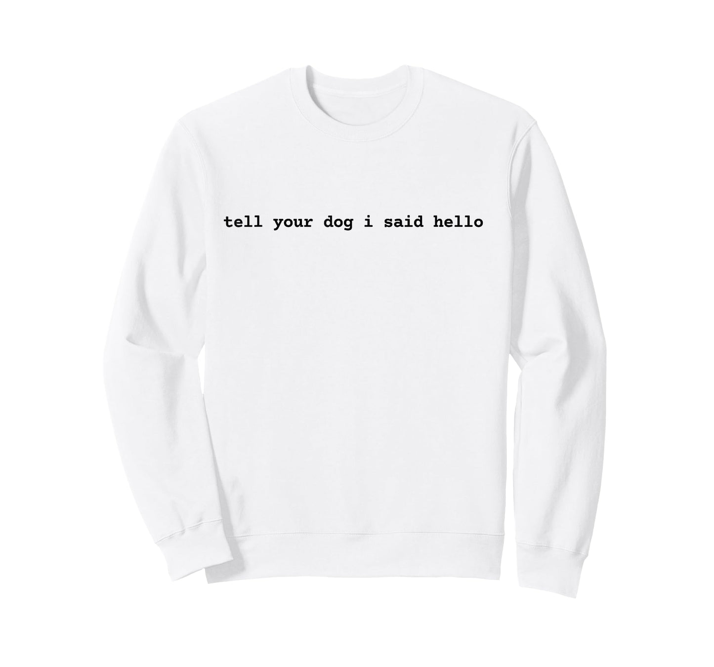Tell Your Dog I Said Hello Funny Cool Dog Lover Humour T-Shirt for Men Women Girls Kids