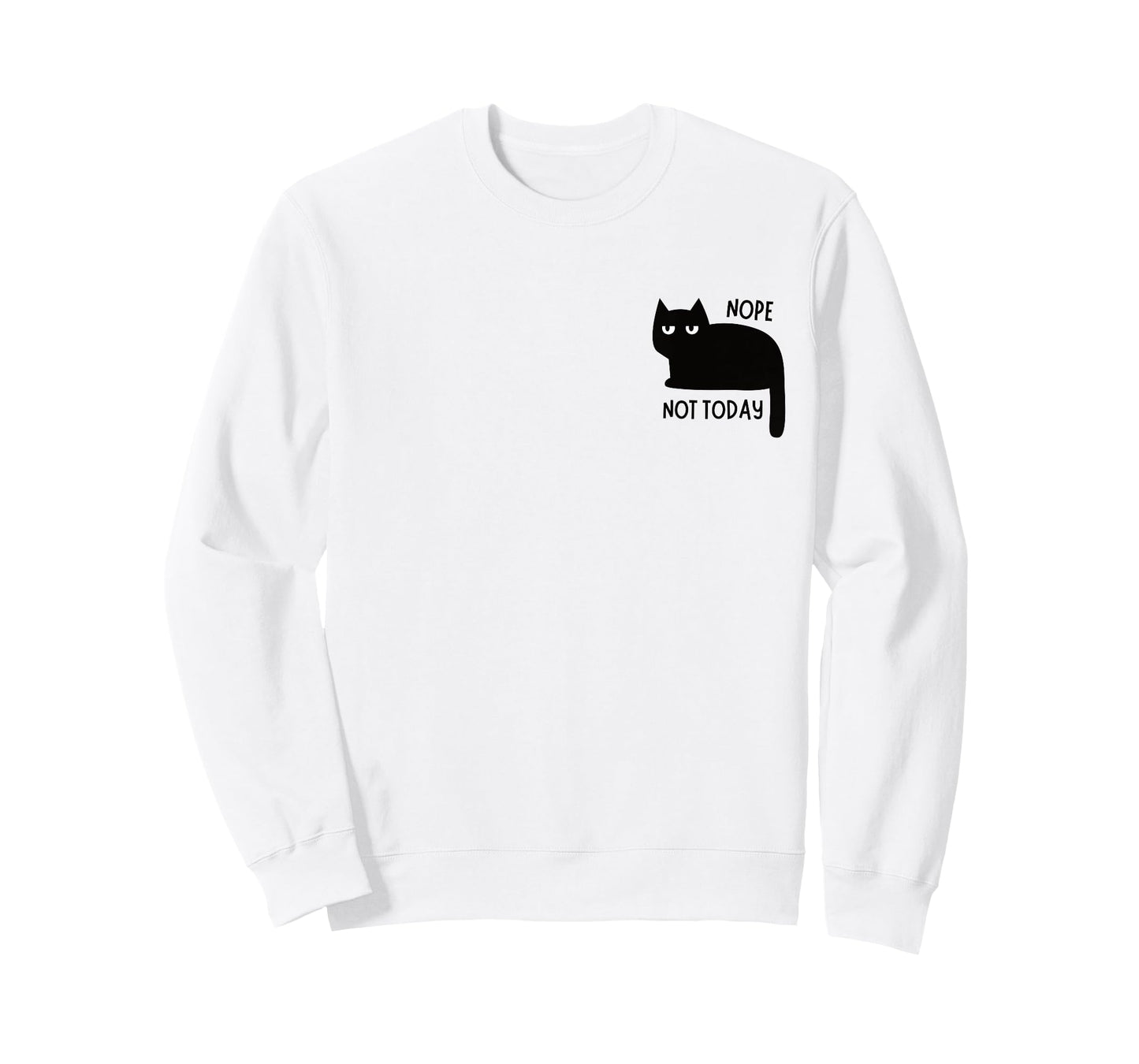 Funny Nope Not Today Lazy Cat Quote Pocket Logo Cat Lovers T-Shirt