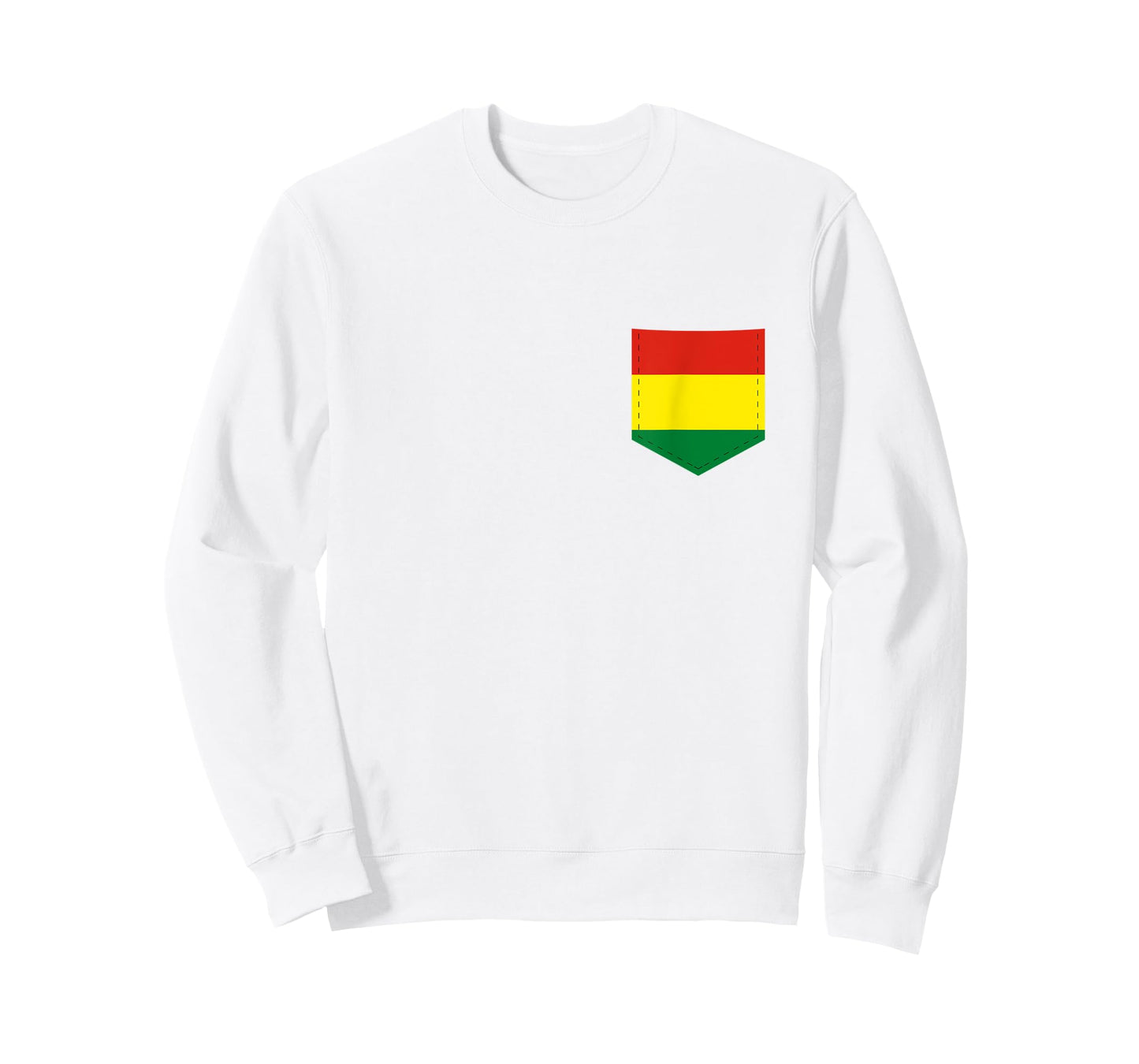 Bolivia Flag T-Shirt with Printed Bolivian Flag Pocket