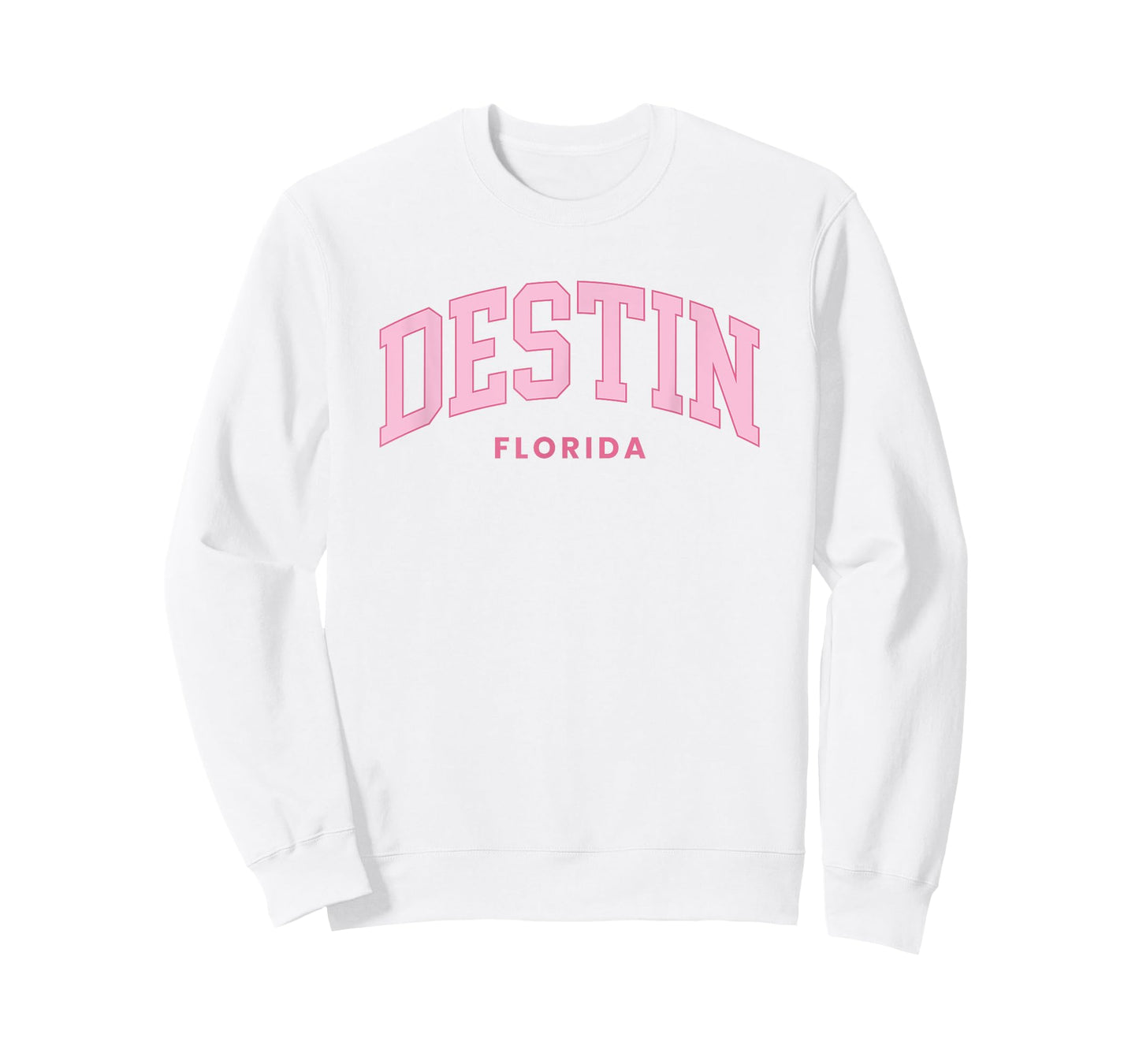 Destin Florida Retro Preppy Throwback Womens Girls Pink T-Shirt