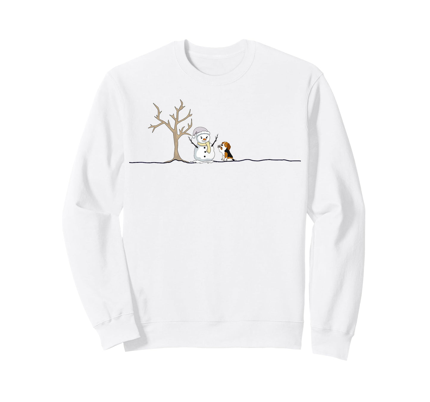 Funny Beagle Dog Christmas Snowman Xmas Lights Pajama T-Shirt