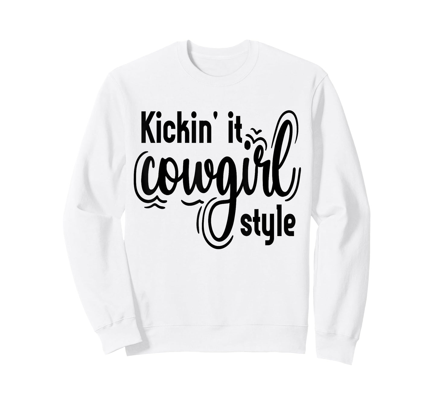 Country Line Dancing Kickin' It Cowgirl Style Womens Western T-Shirt